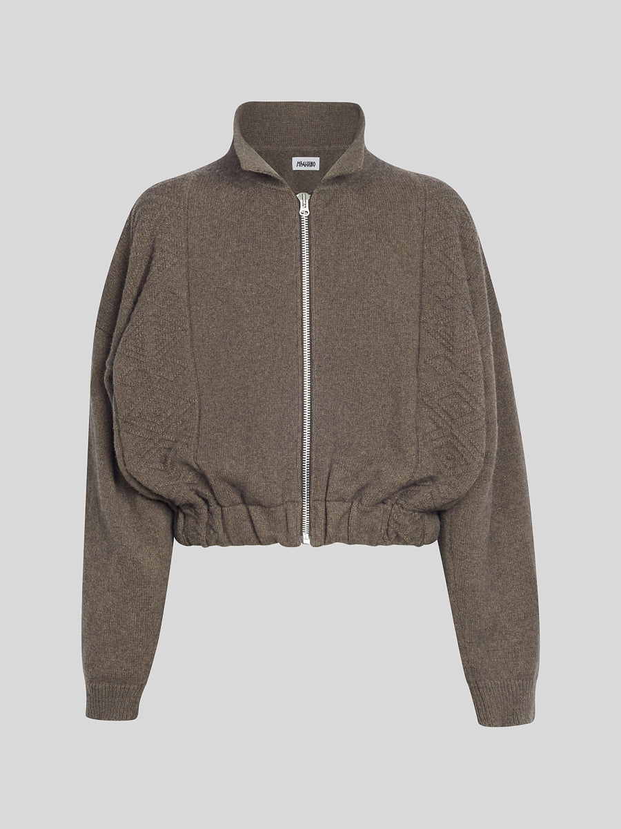 Chic Knitted Jacket Brown – Magliano