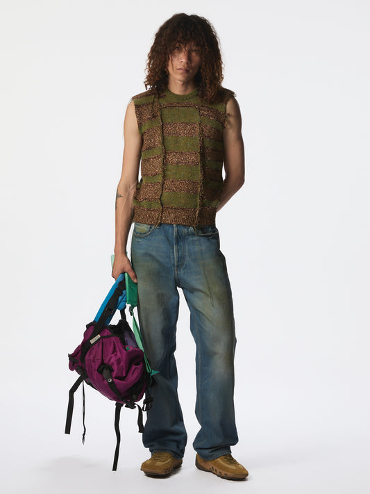 A Mess Of A Vest Green Mix