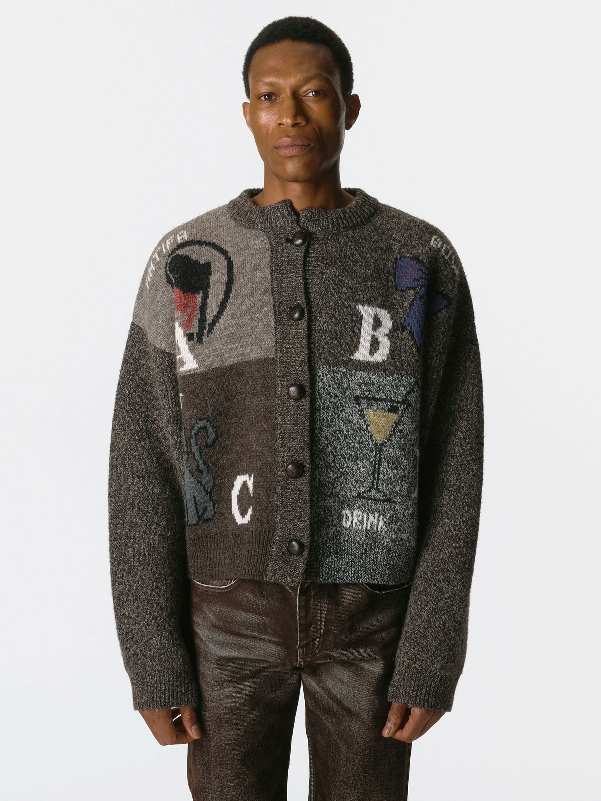 Abcd Cardigan Dark Mix