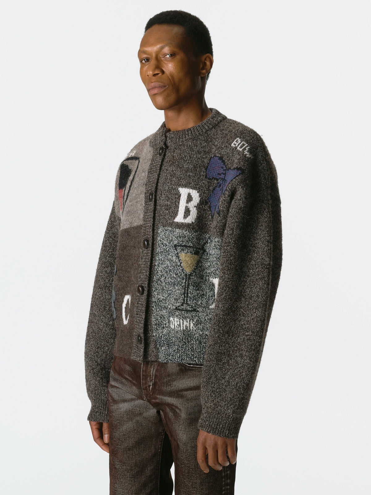Abcd Cardigan Dark Mix