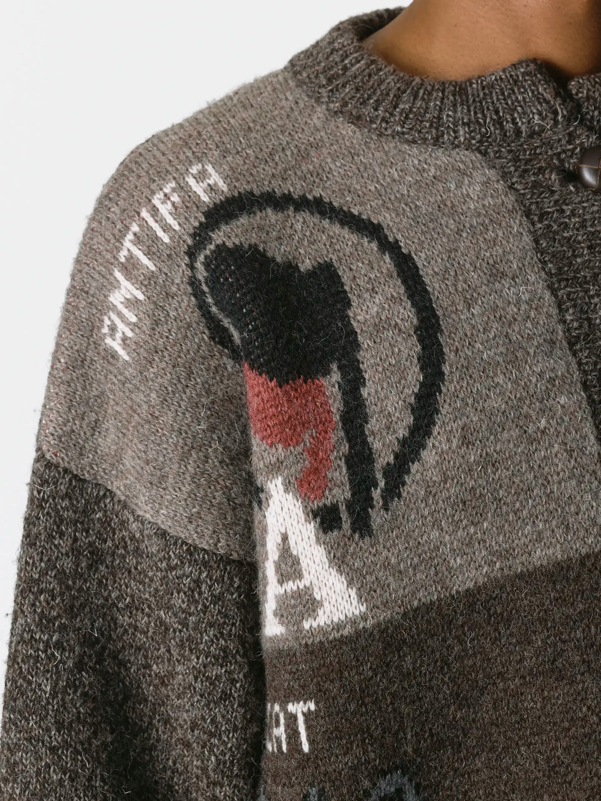 Abcd Cardigan Dark Mix