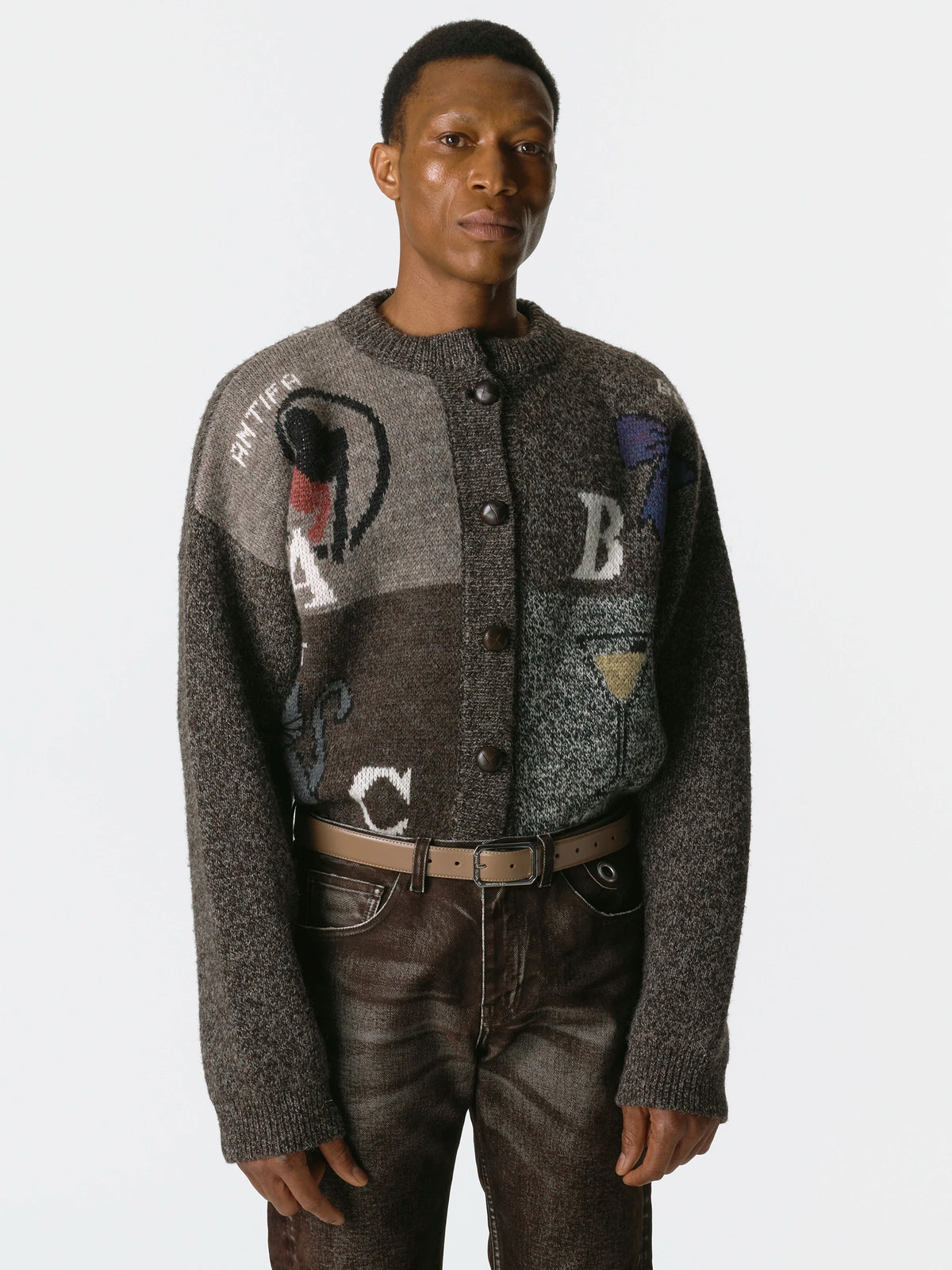Abcd Cardigan Dark Mix