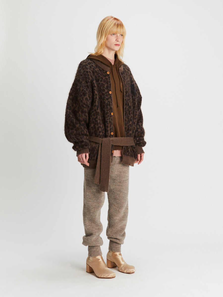 Stray Cardigan Brown Black Pois