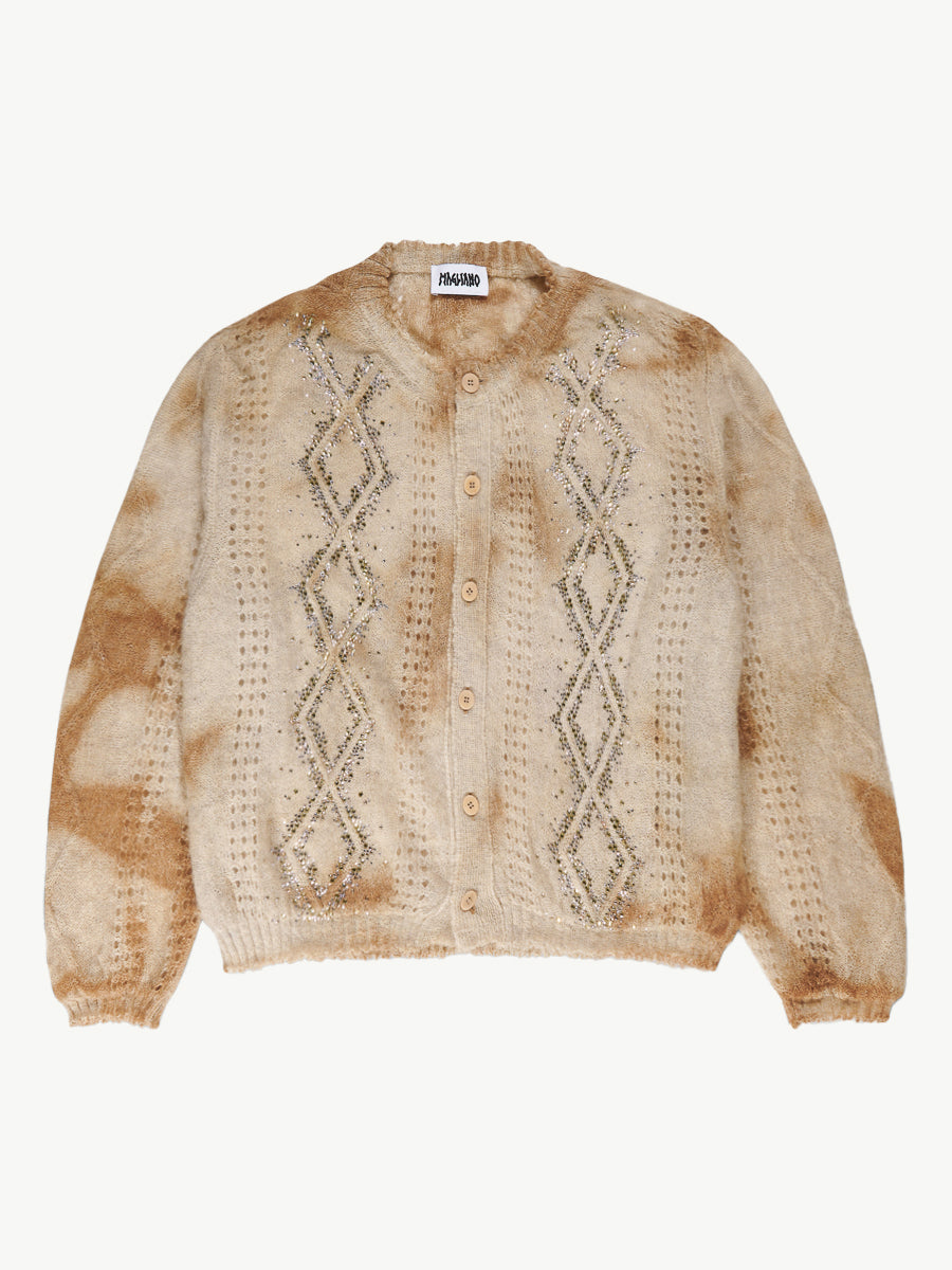 Dusty Swarovski Cardigan Beige