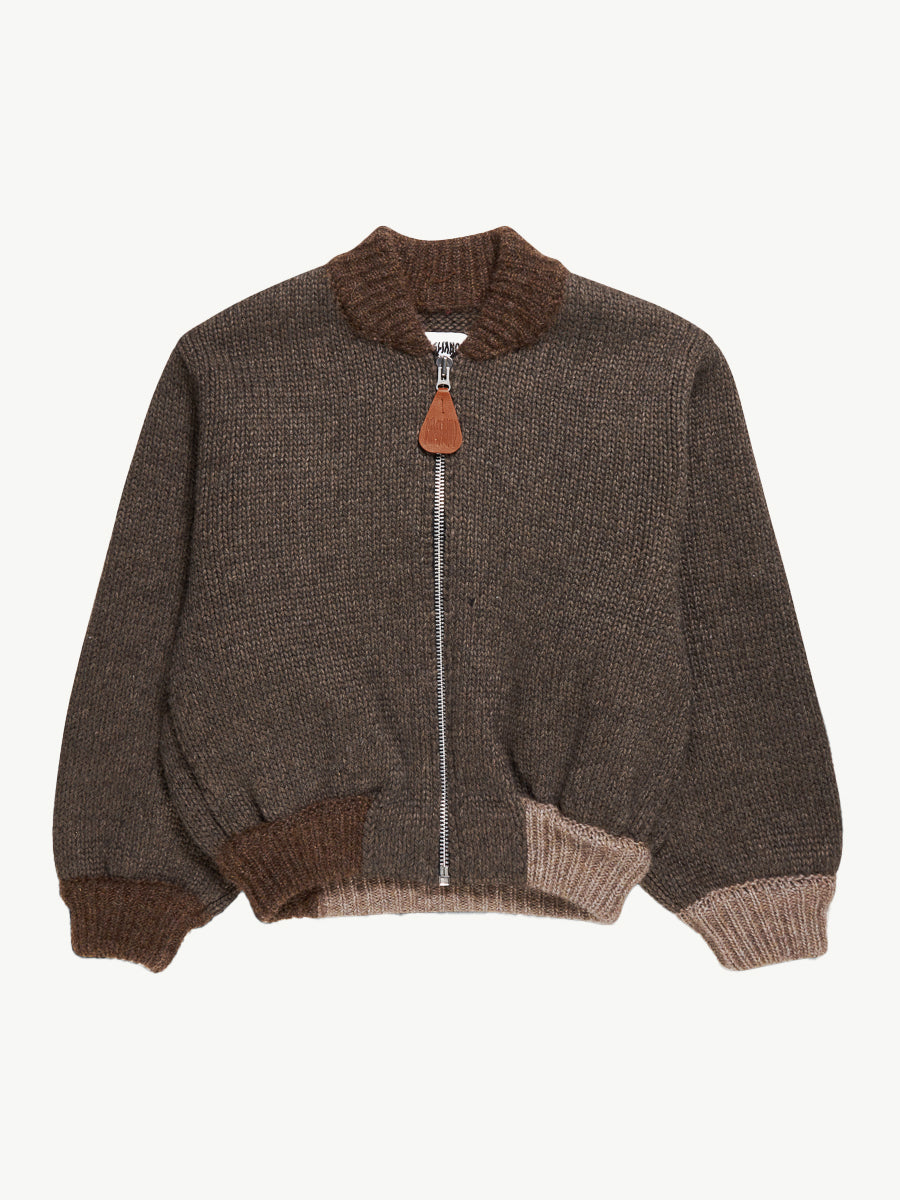 Knitted Bomberone Brown