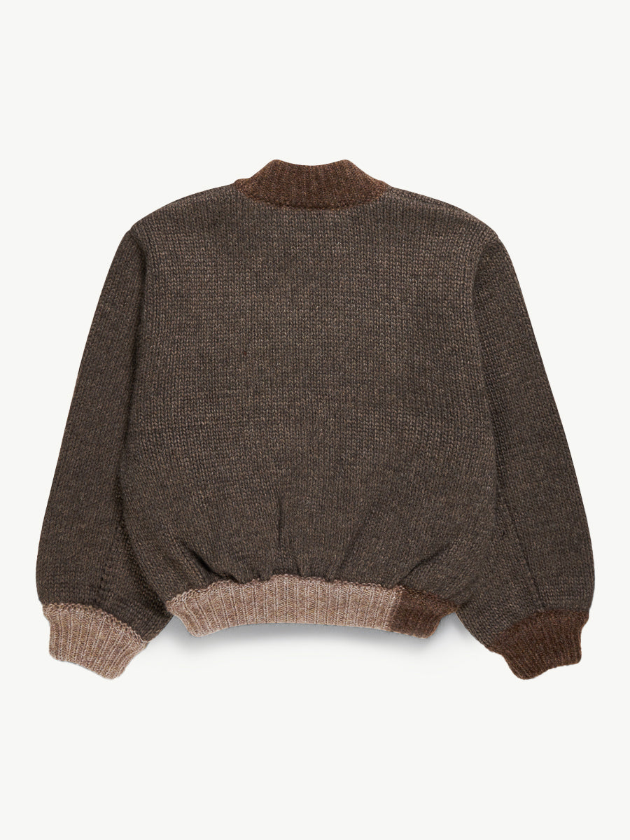 Knitted Bomberone Brown