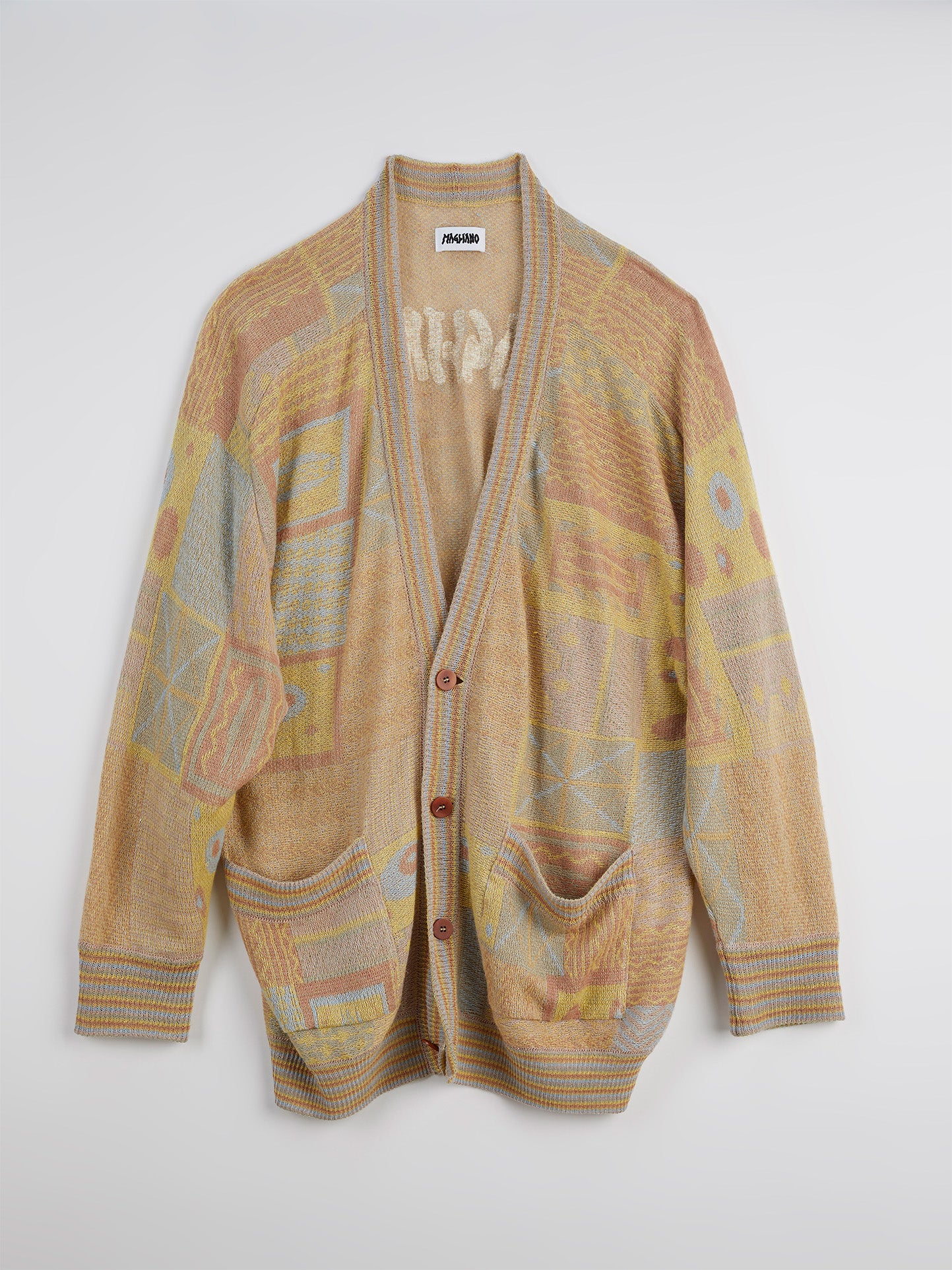 Grampa Jacquard Cardigan Light Combo