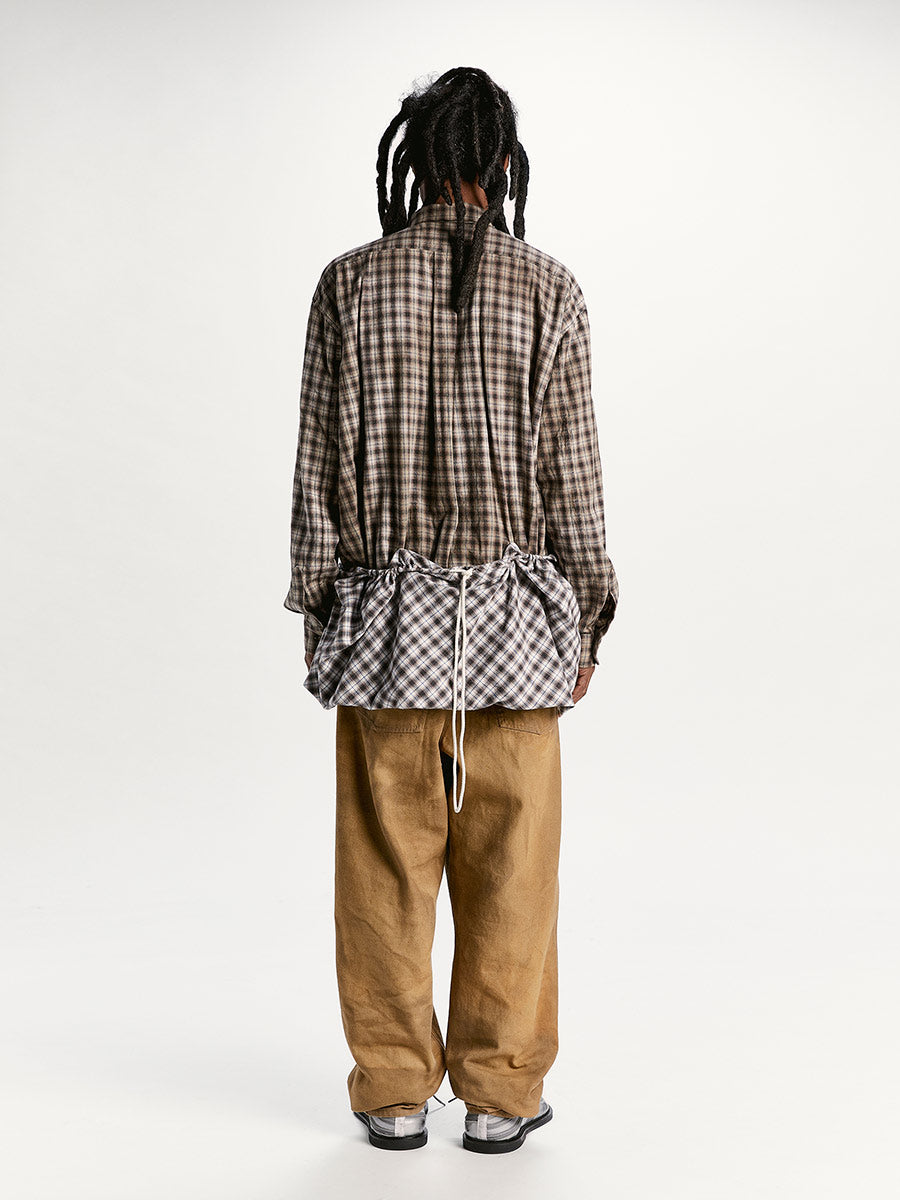 Criny Shirt Brown Check Print