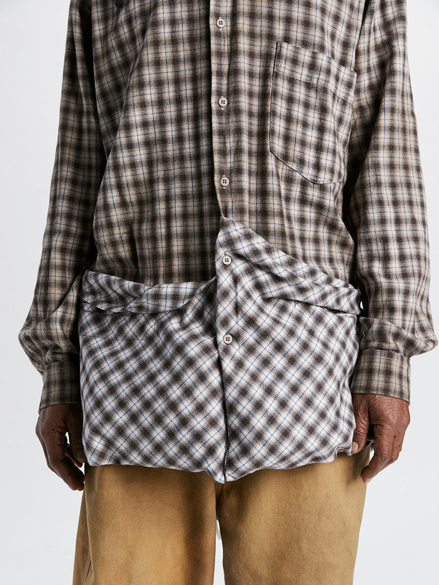 Criny Shirt Brown Check Print