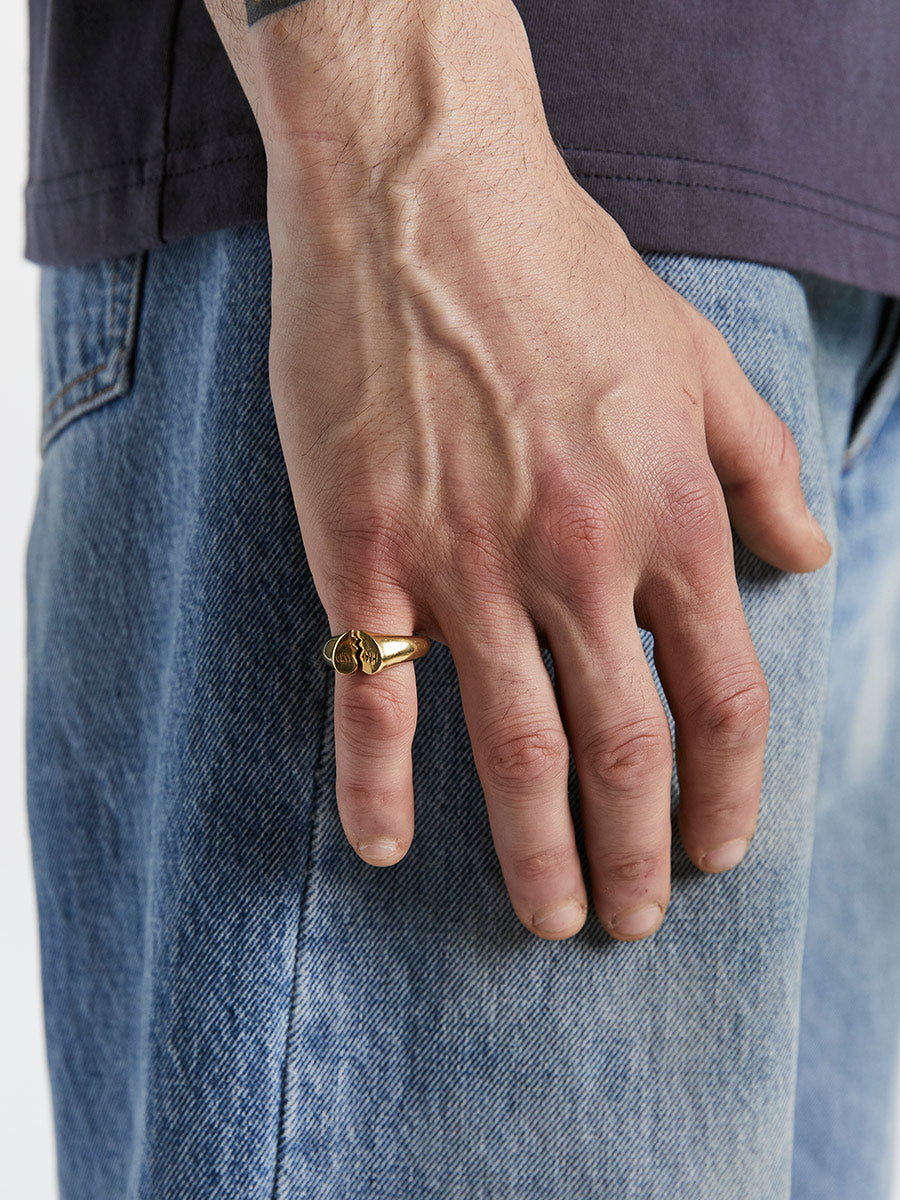 Magliano: Silver Broken Heart Mini Ring | SSENSE
