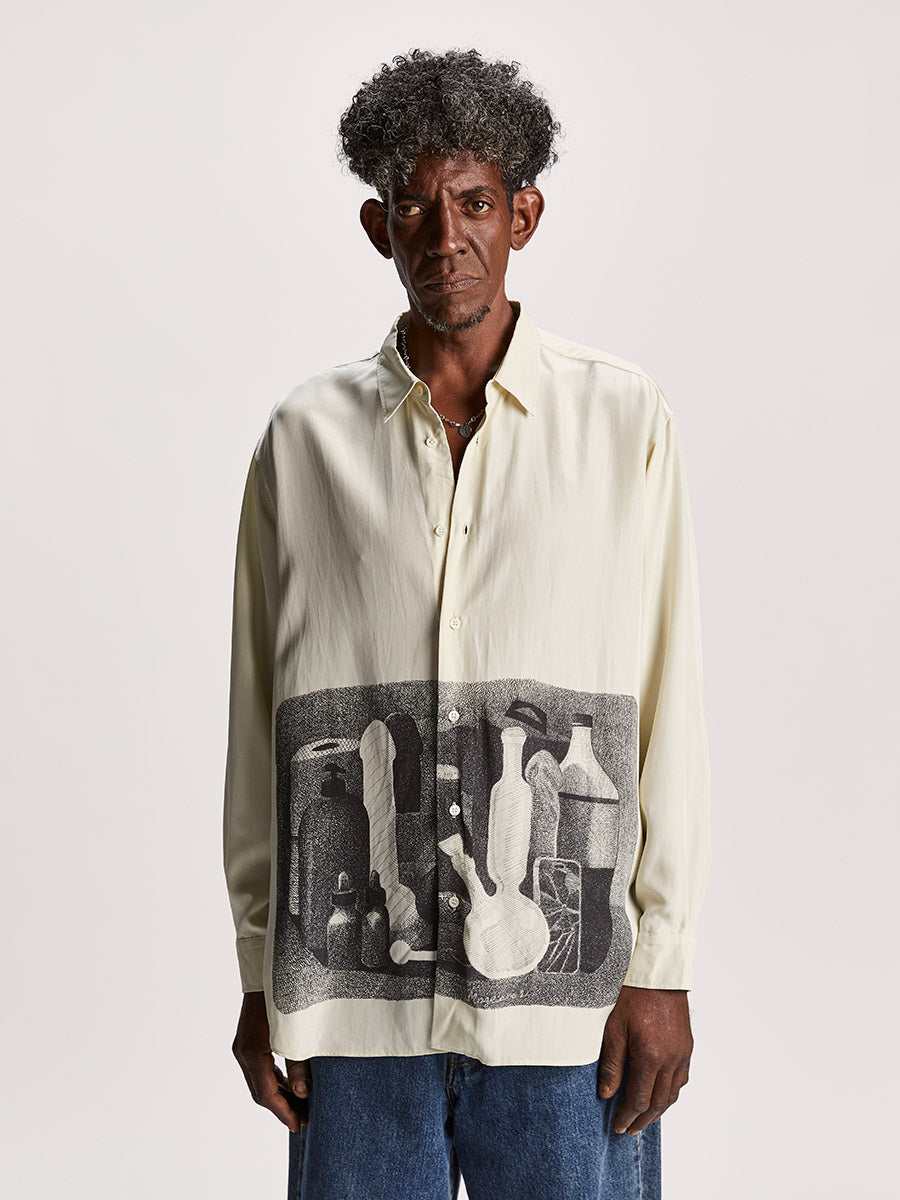 Morandi Silk Shirt White – Magliano
