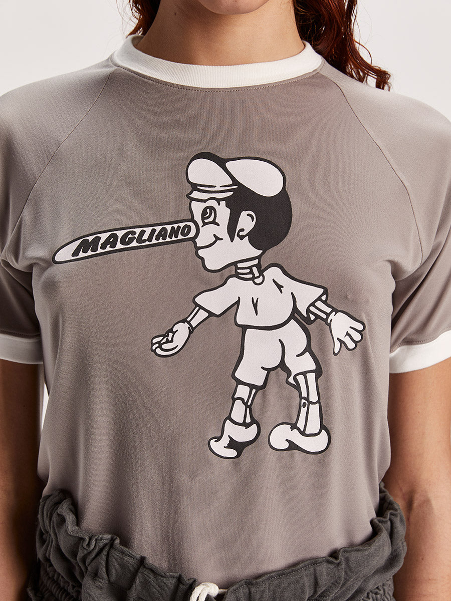 Tシャツ・カットソー MAGLIANO BRITPOP T-SHIRT Britpop Mini Tee Taupe – Magliano