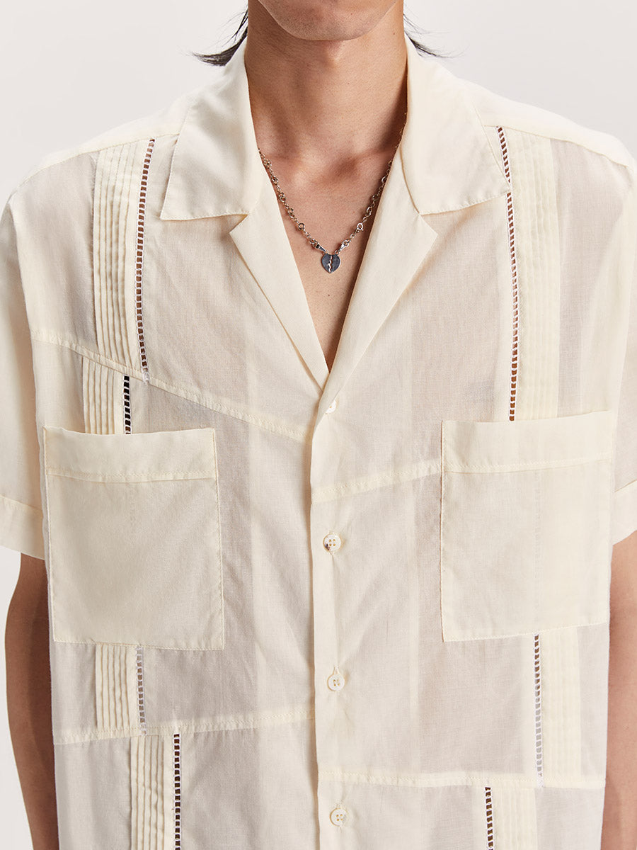 Broken Guayabera Milk White