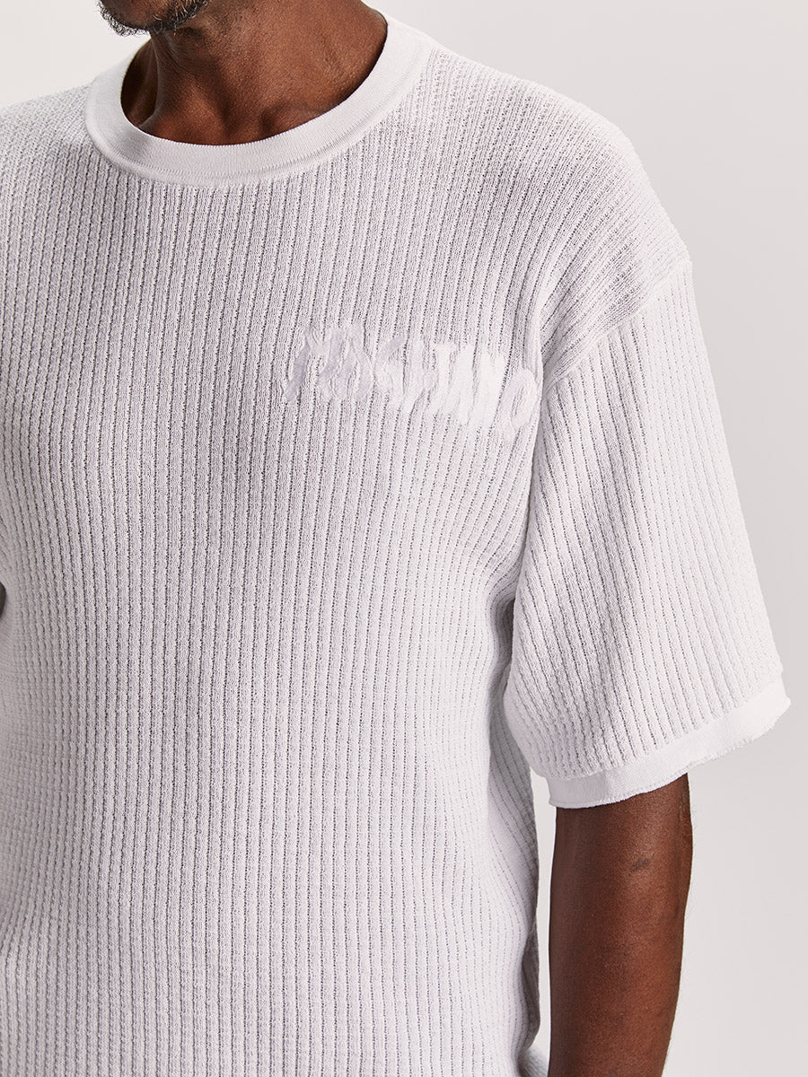 Waffle Tee White – Magliano