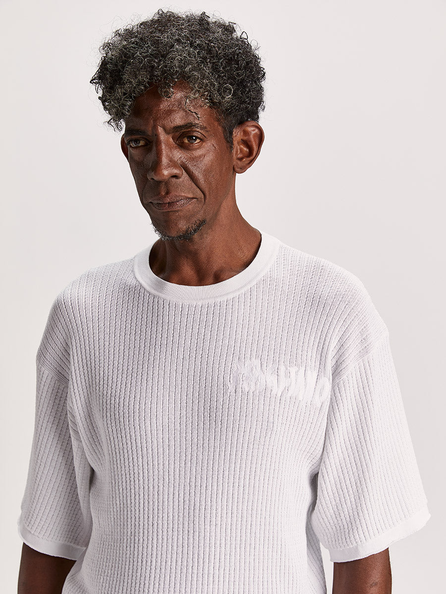 Tシャツ・カットソー MAGLIANO White Cotton Waffle T-Shirt Waffle Tee White – Magliano