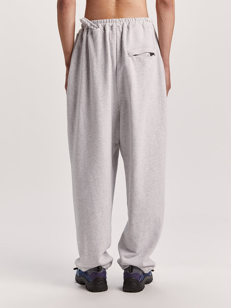 Pleats Sweat Pants Light Melange