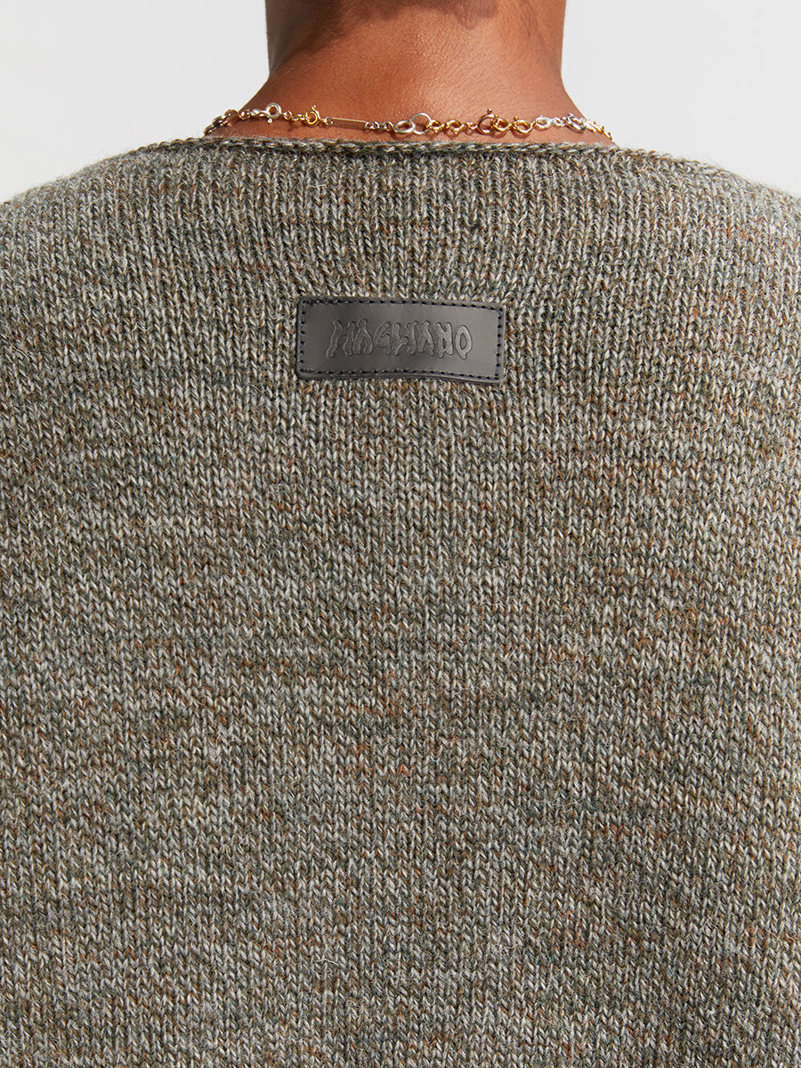 Mini Knitted Bomber Melangione