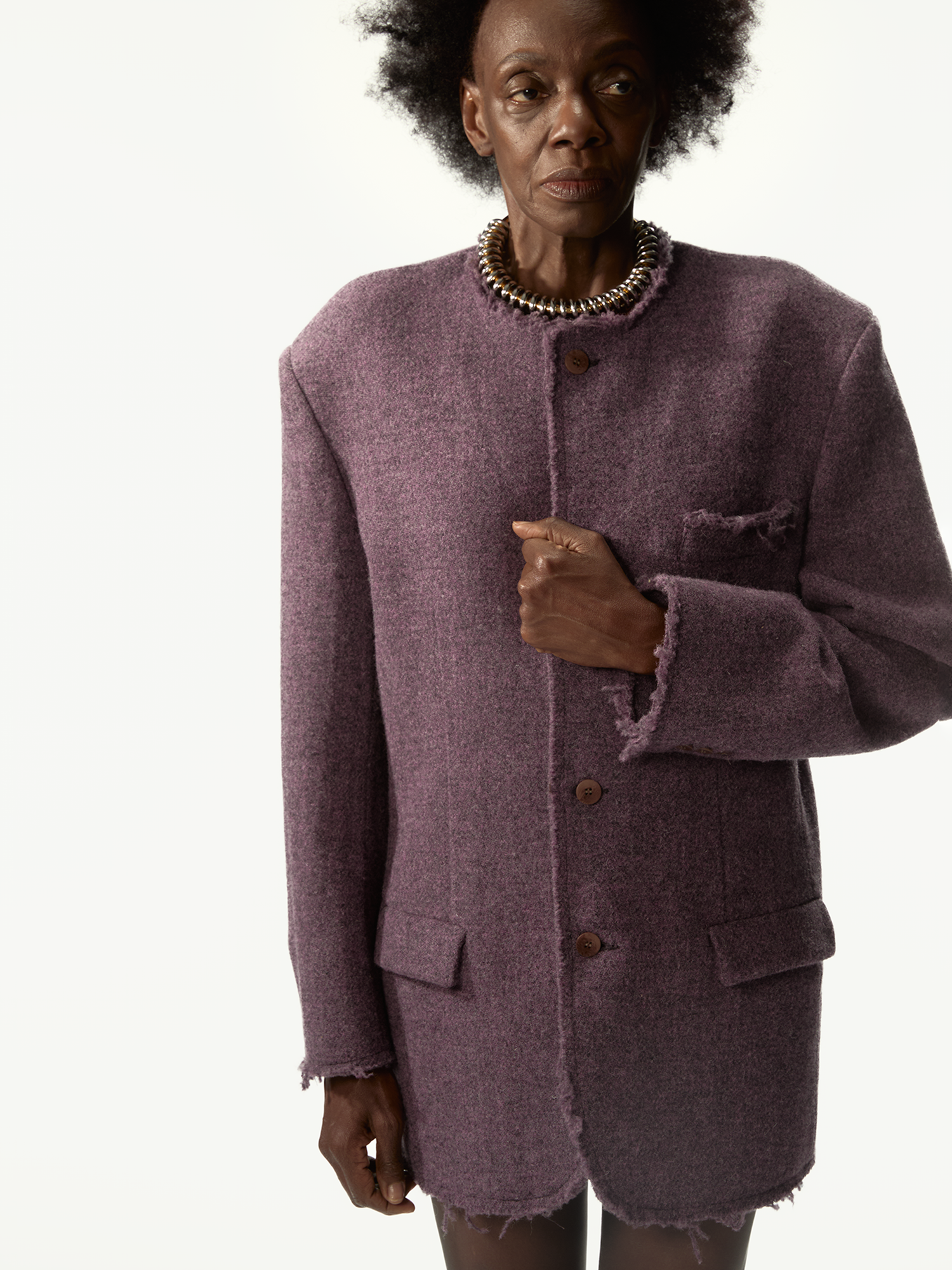 Acid Tweed Roundneck Purple Mix