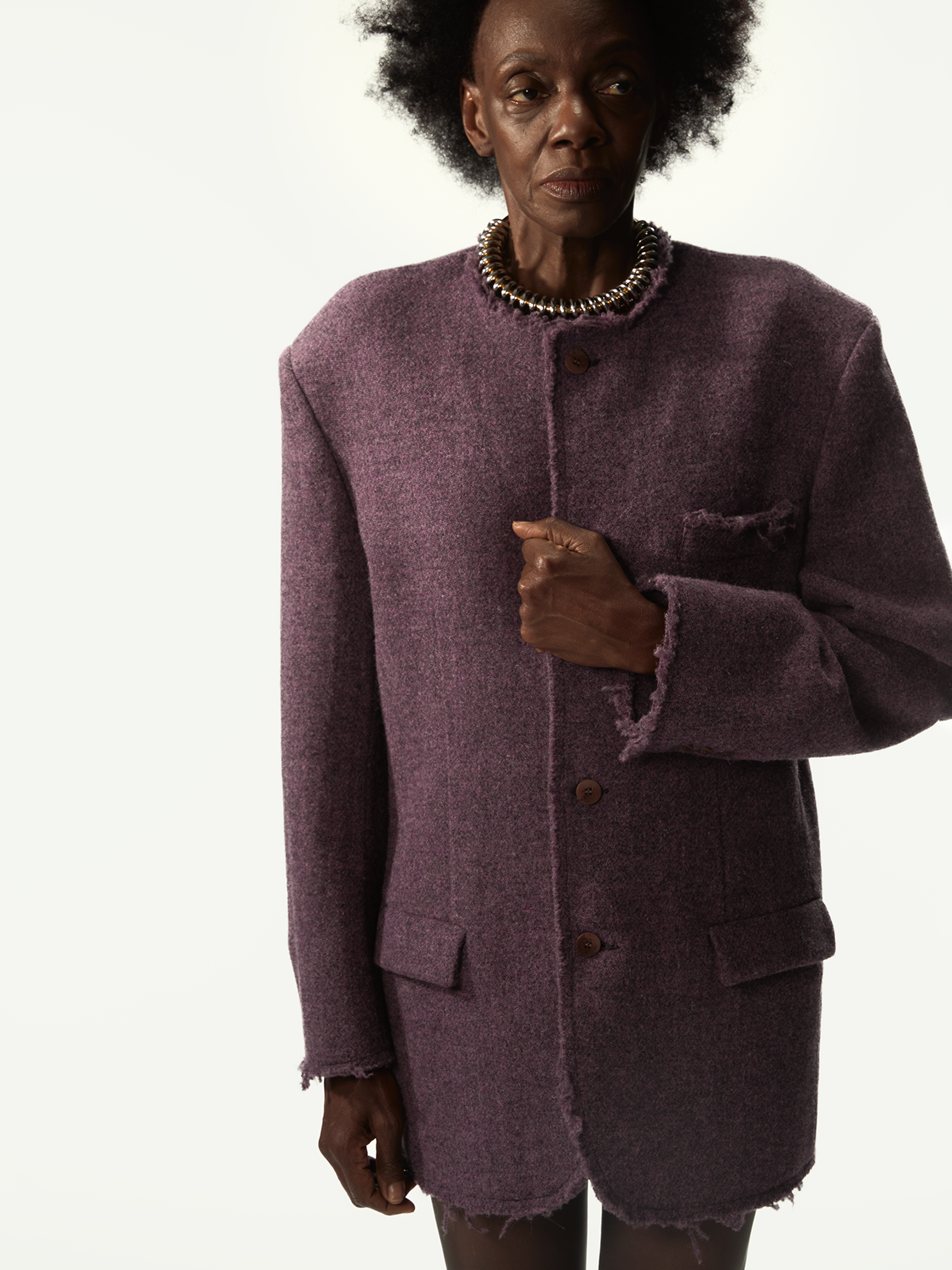 Acid Tweed Roundneck Purple Mix