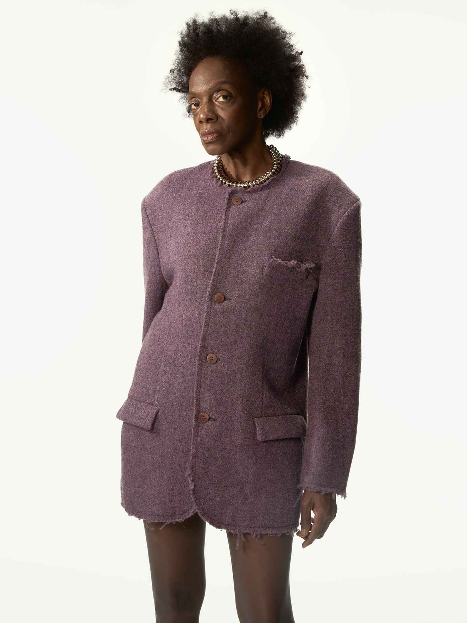 Acid Tweed Roundneck Purple Mix - Magliano Acid Tweed Roundneck Purple Mix - Magliano