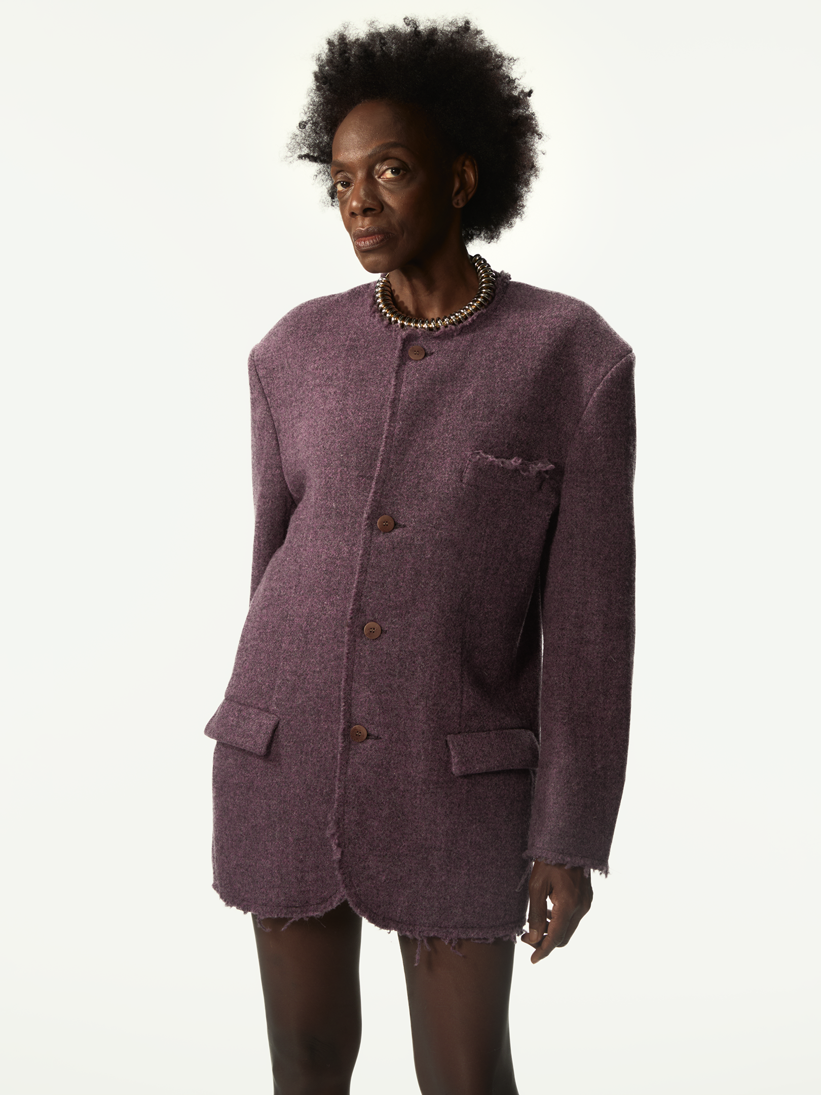 Acid Tweed Roundneck Purple Mix