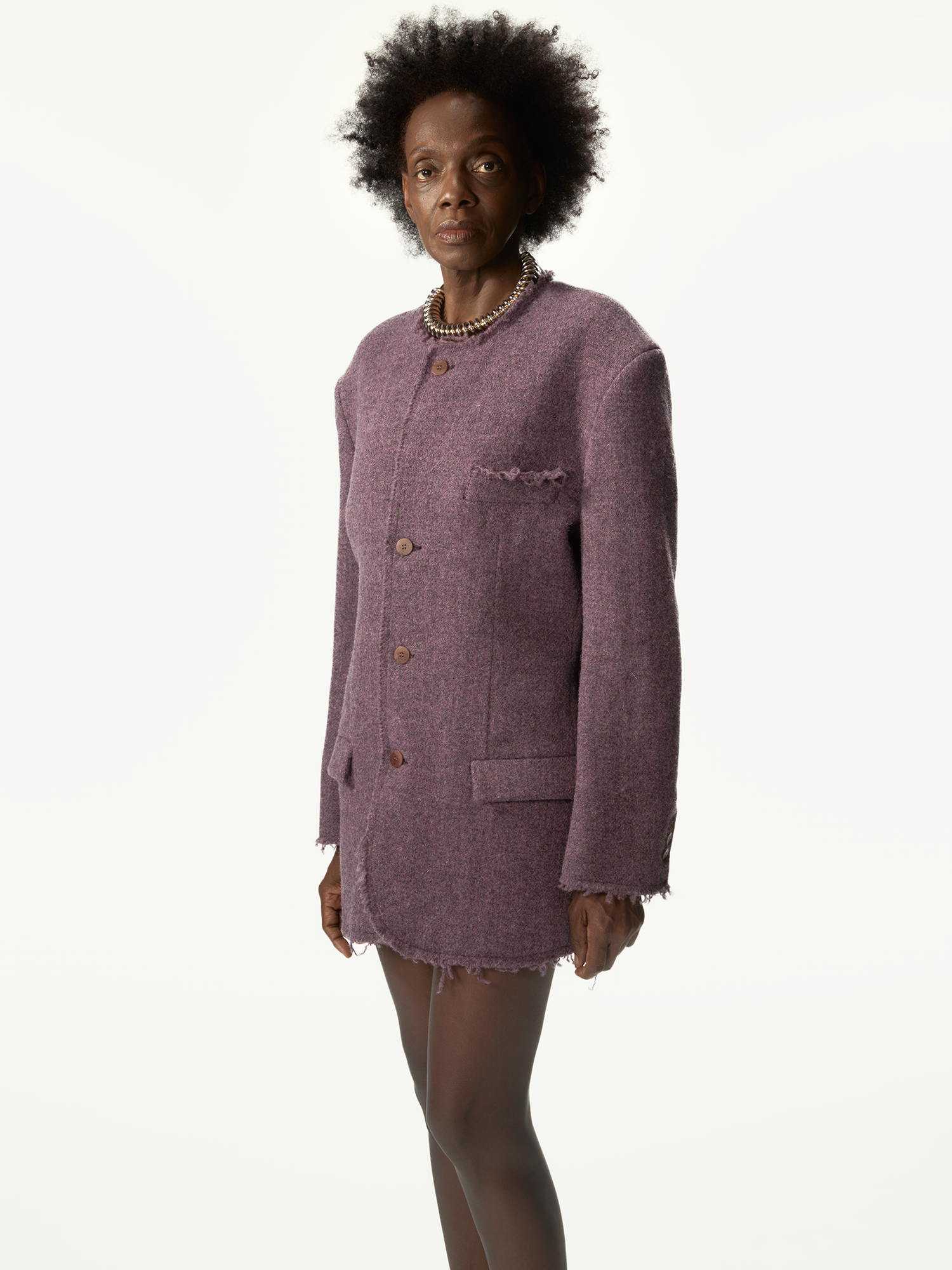 Acid Tweed Roundneck Purple Mix