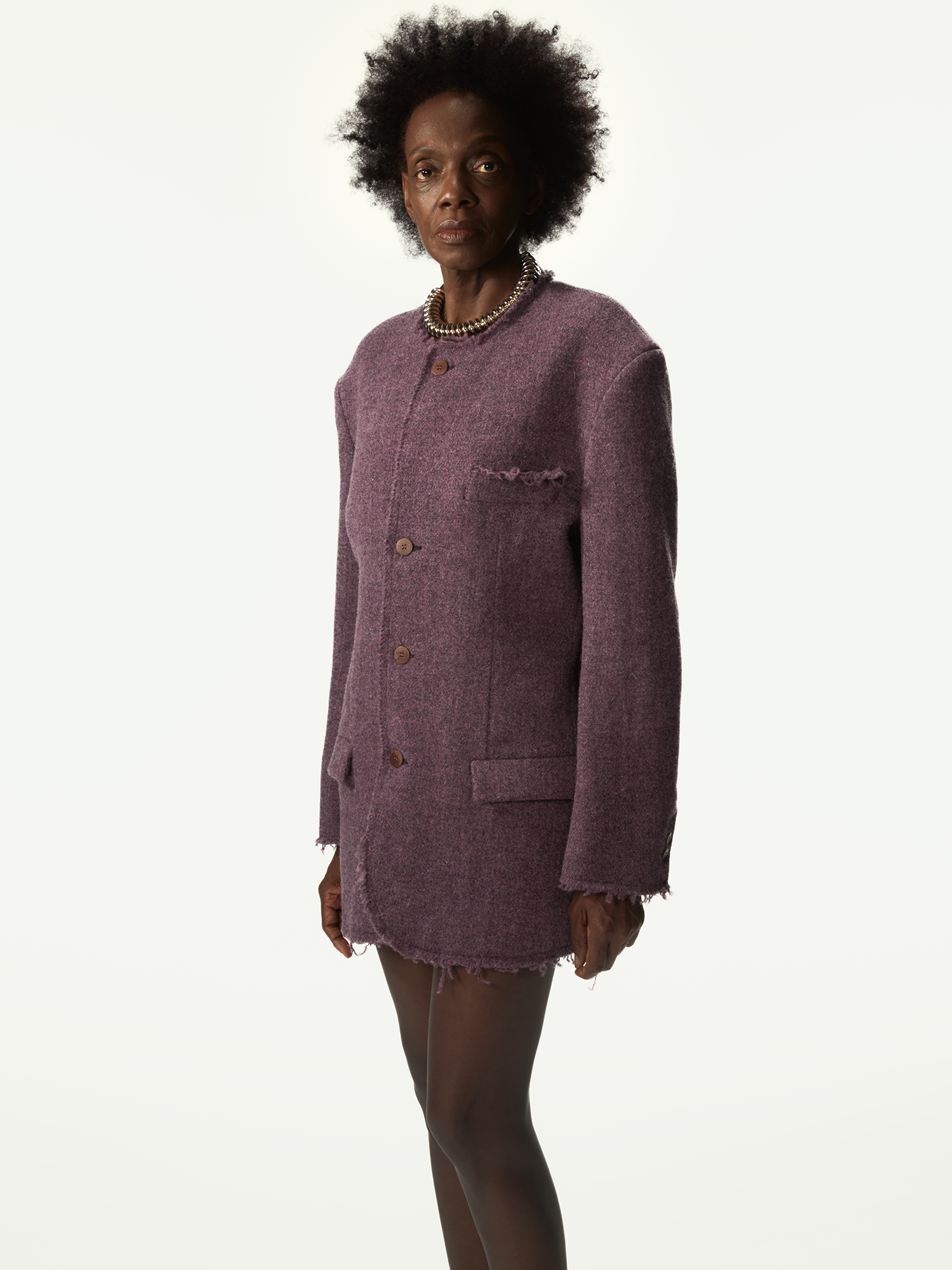Acid Tweed Roundneck Purple Mix