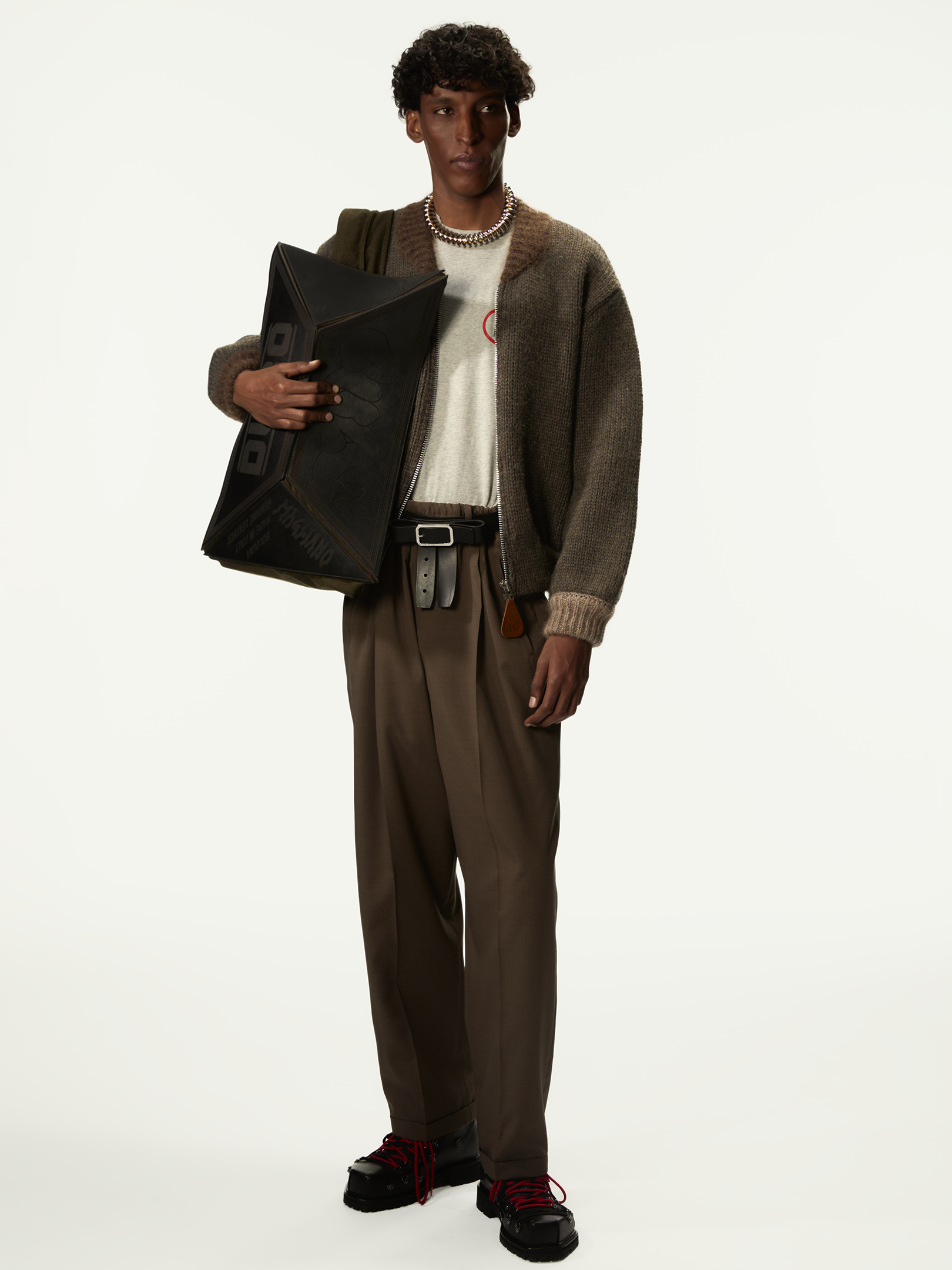 Knitted Bomberone Brown