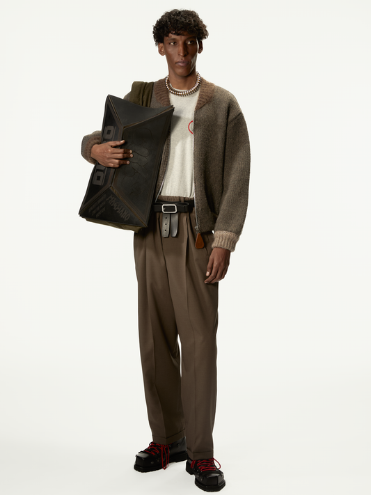 Knitted Bomberone Brown