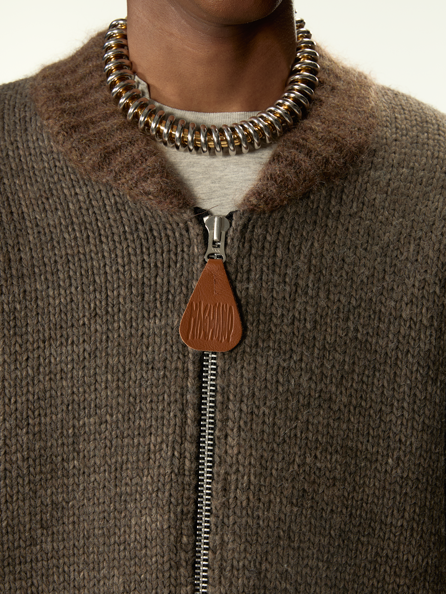 Knitted Bomberone Brown