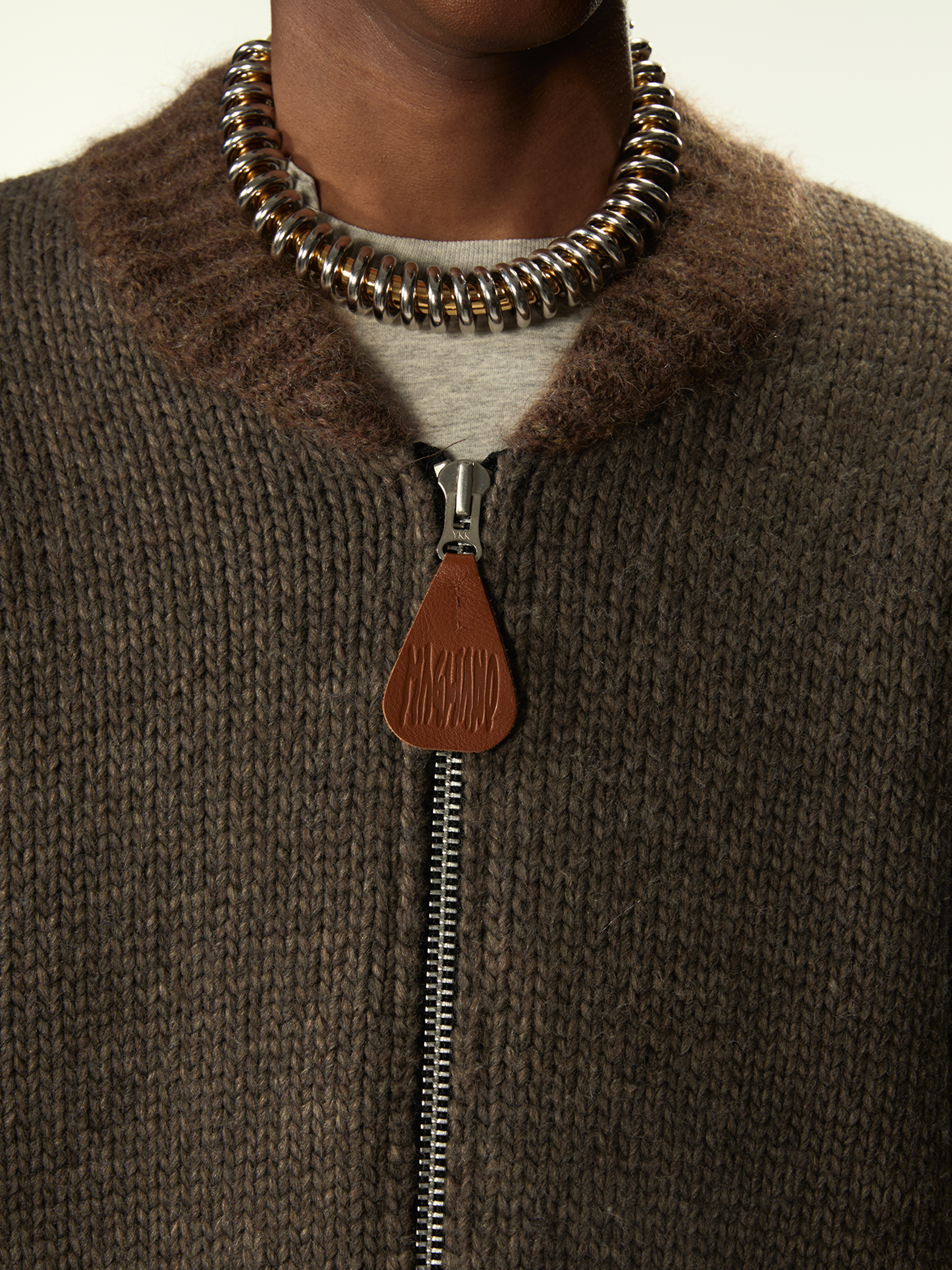 Knitted Bomberone Brown