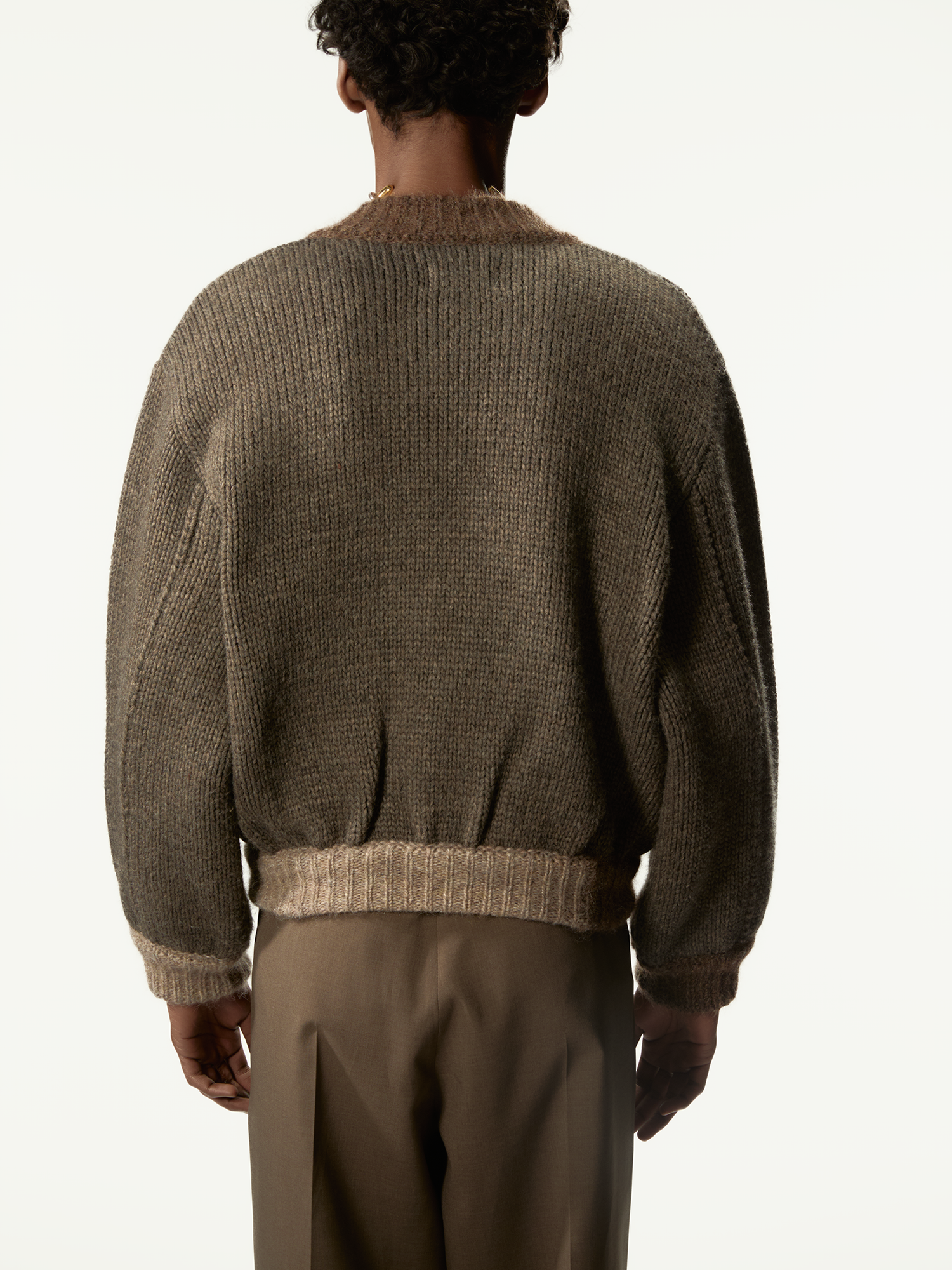 Knitted Bomberone Brown