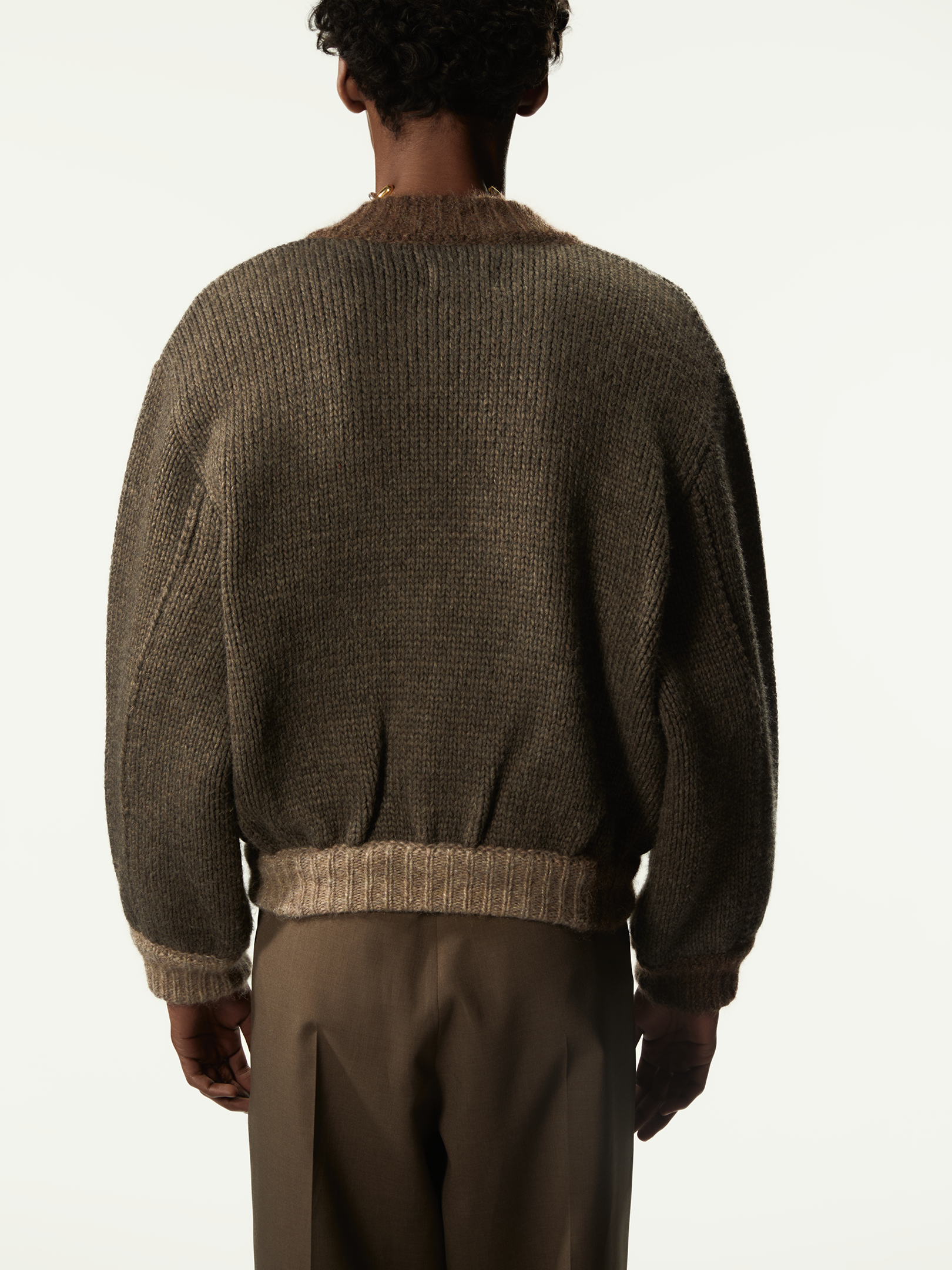 Knitted Bomberone Brown