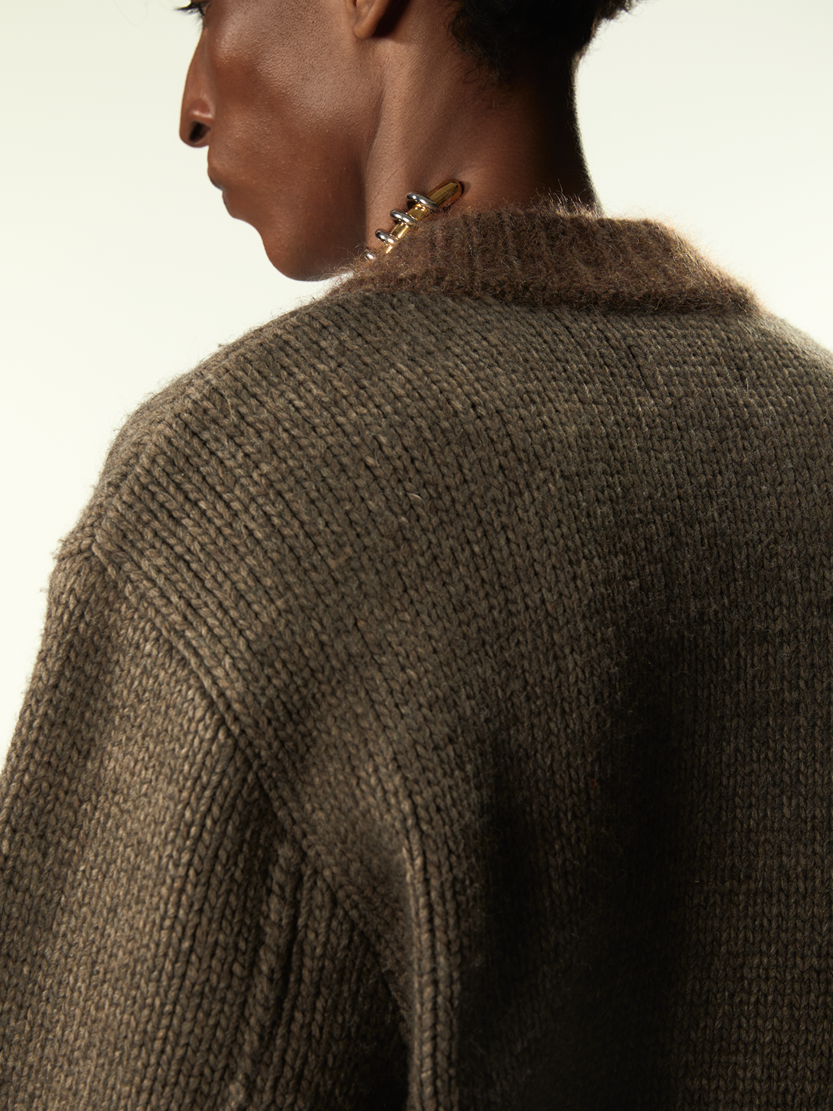 Knitted Bomberone Brown