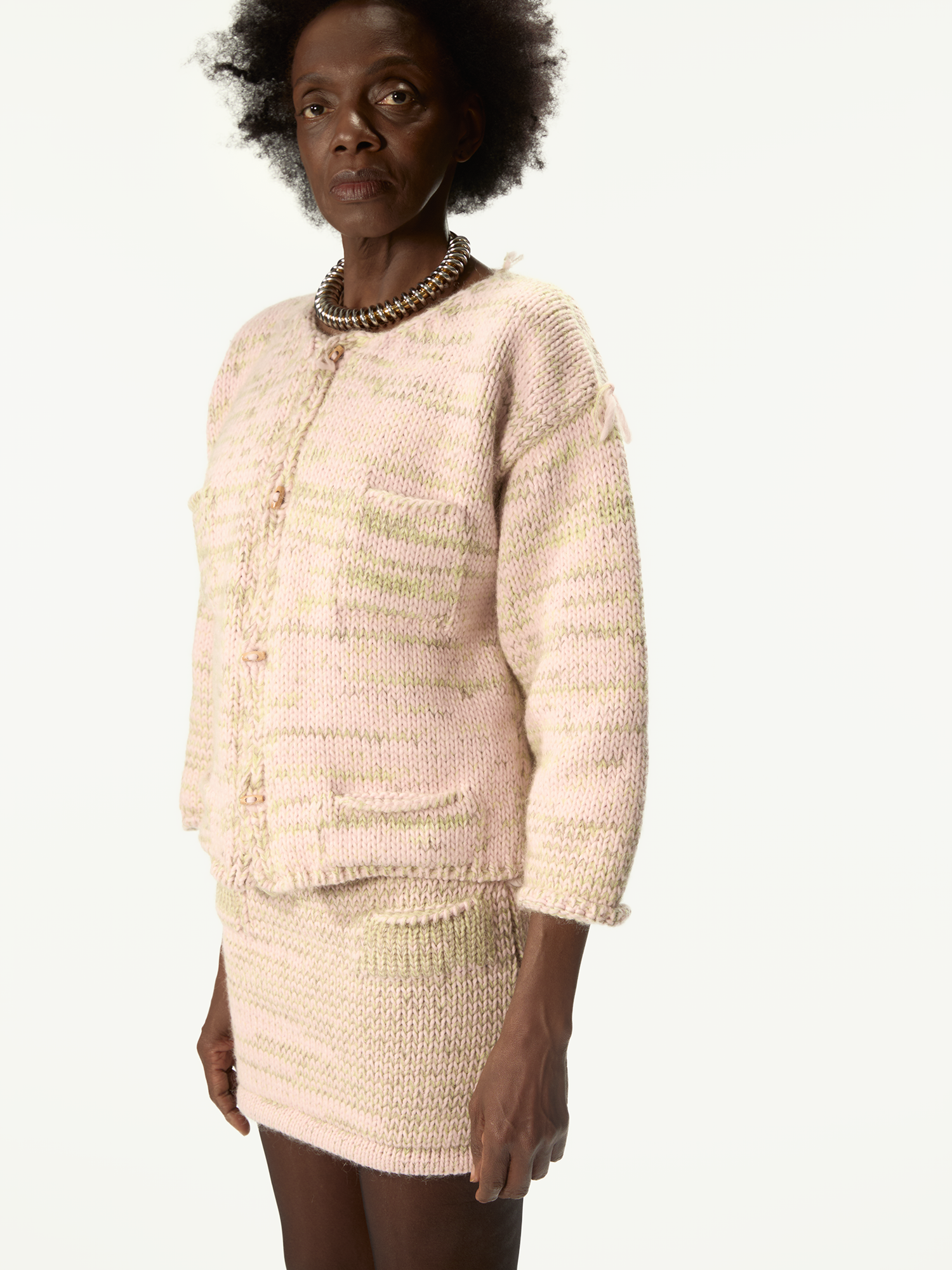 Freaky Knitted Roundneck Pink Mix