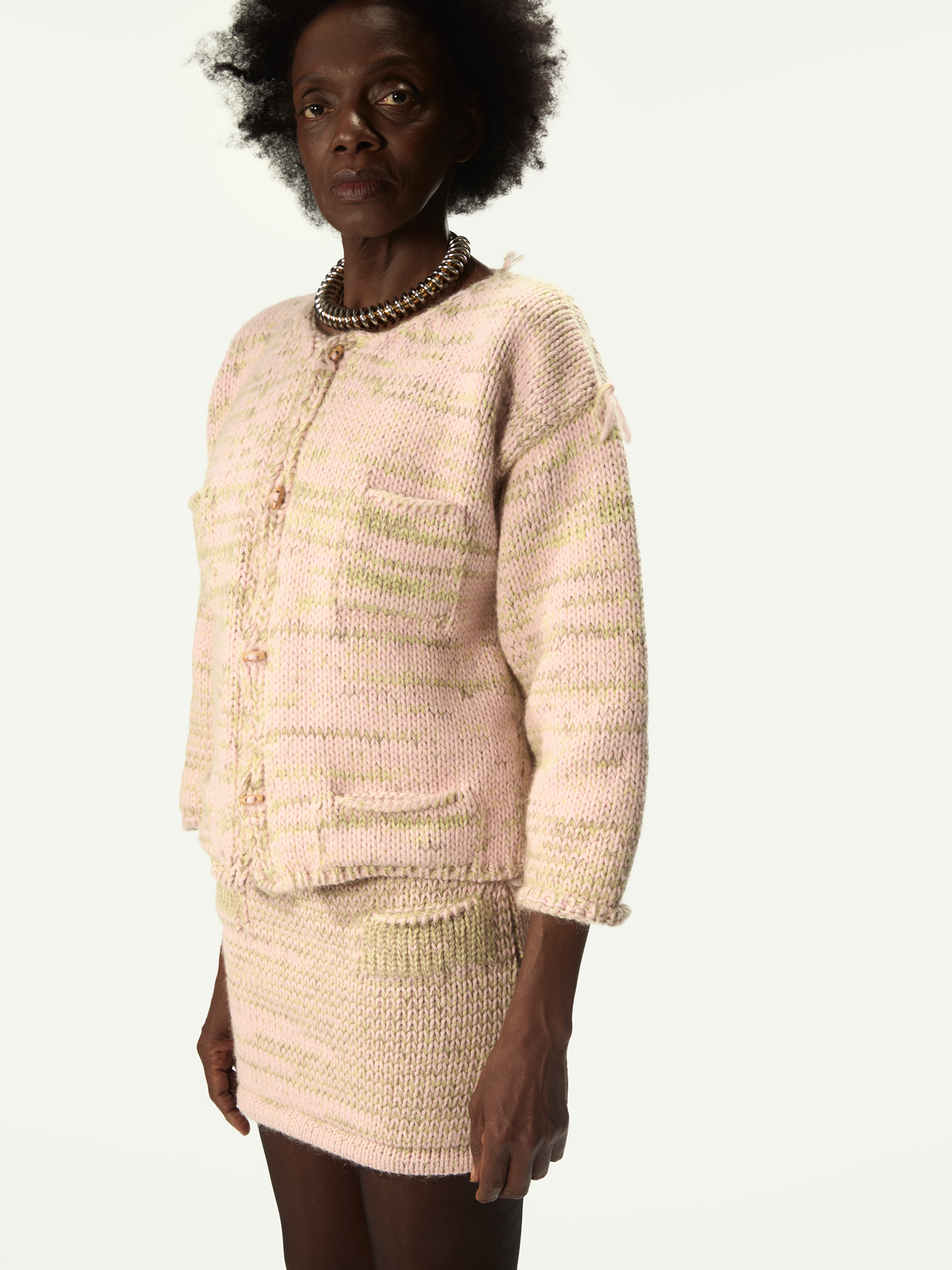 Freaky Knitted Roundneck Pink Mix
