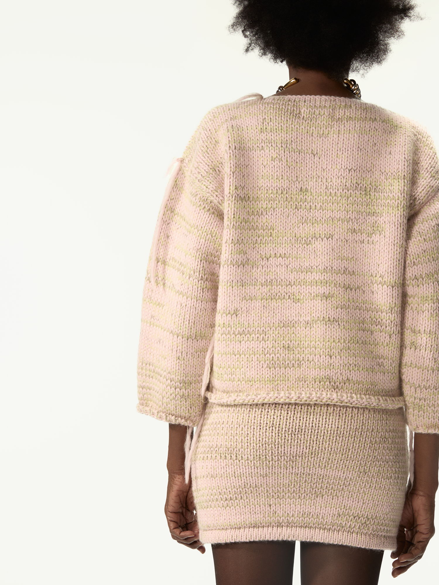 Freaky Knitted Miniskirt Pink Mix