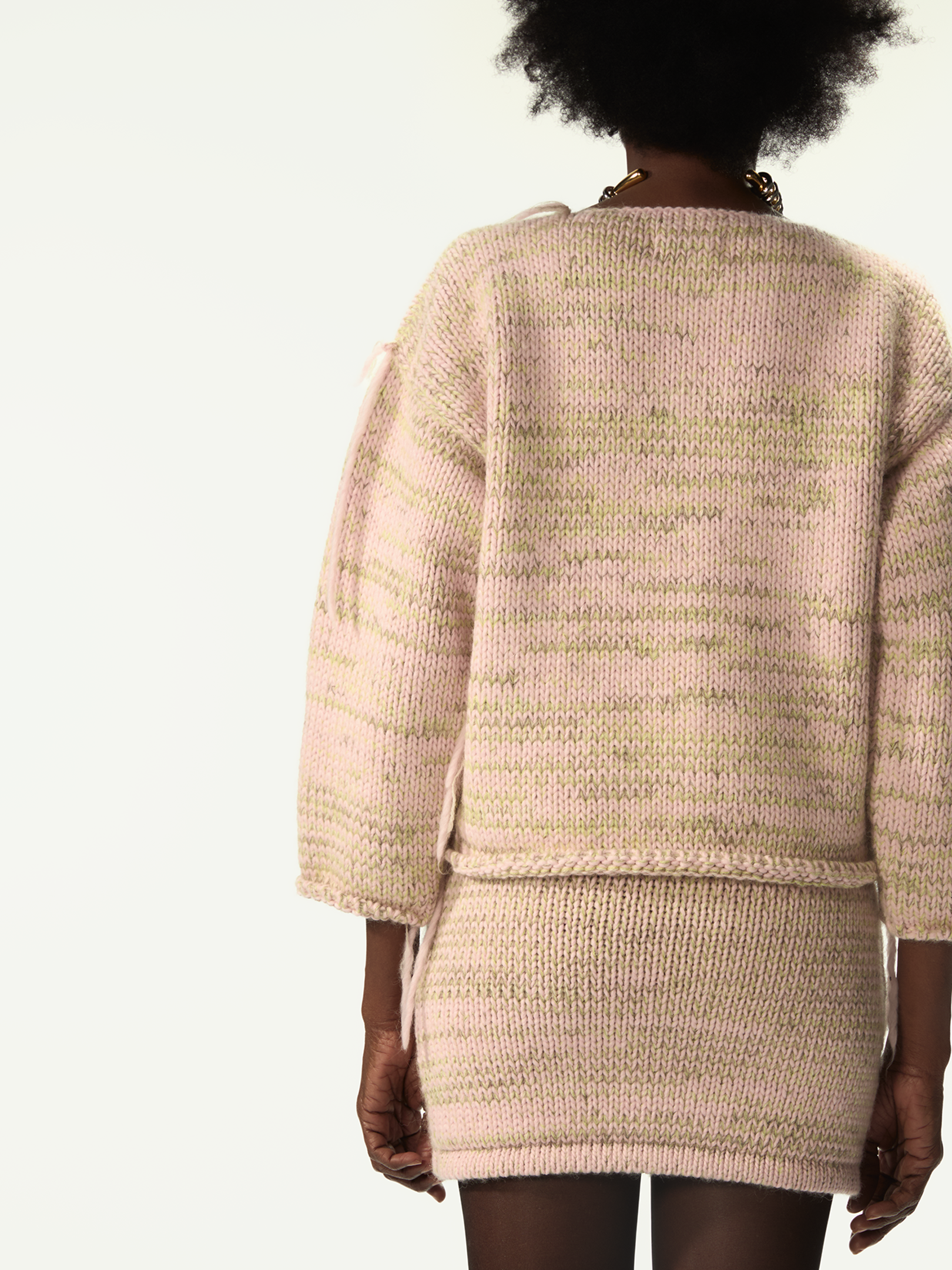 Freaky Knitted Miniskirt Pink Mix