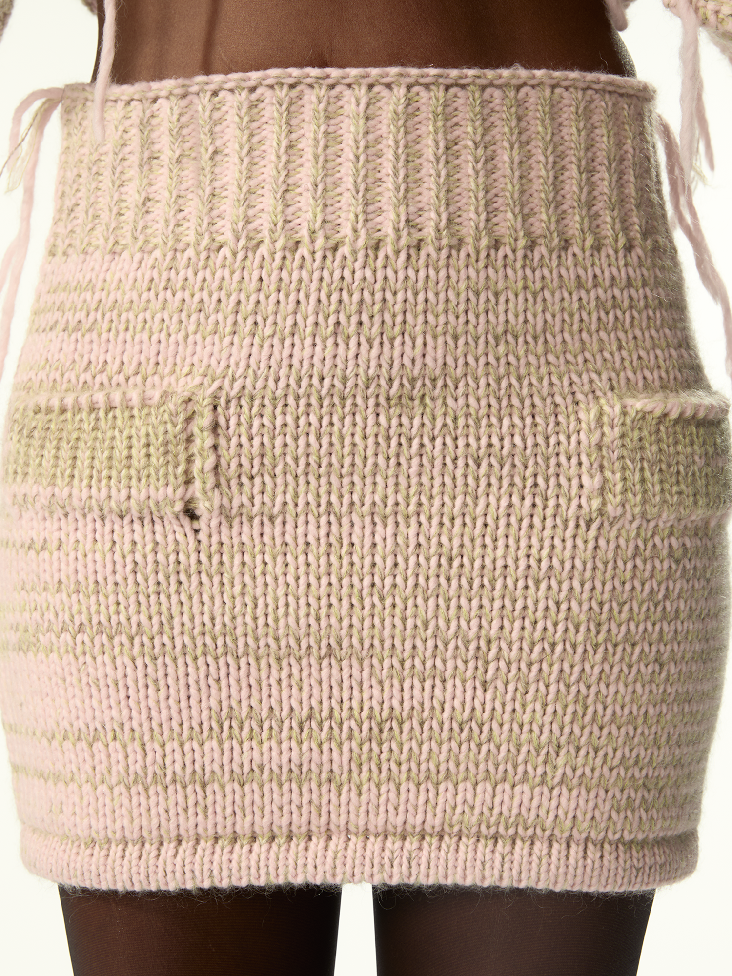 Freaky Knitted Miniskirt Pink Mix
