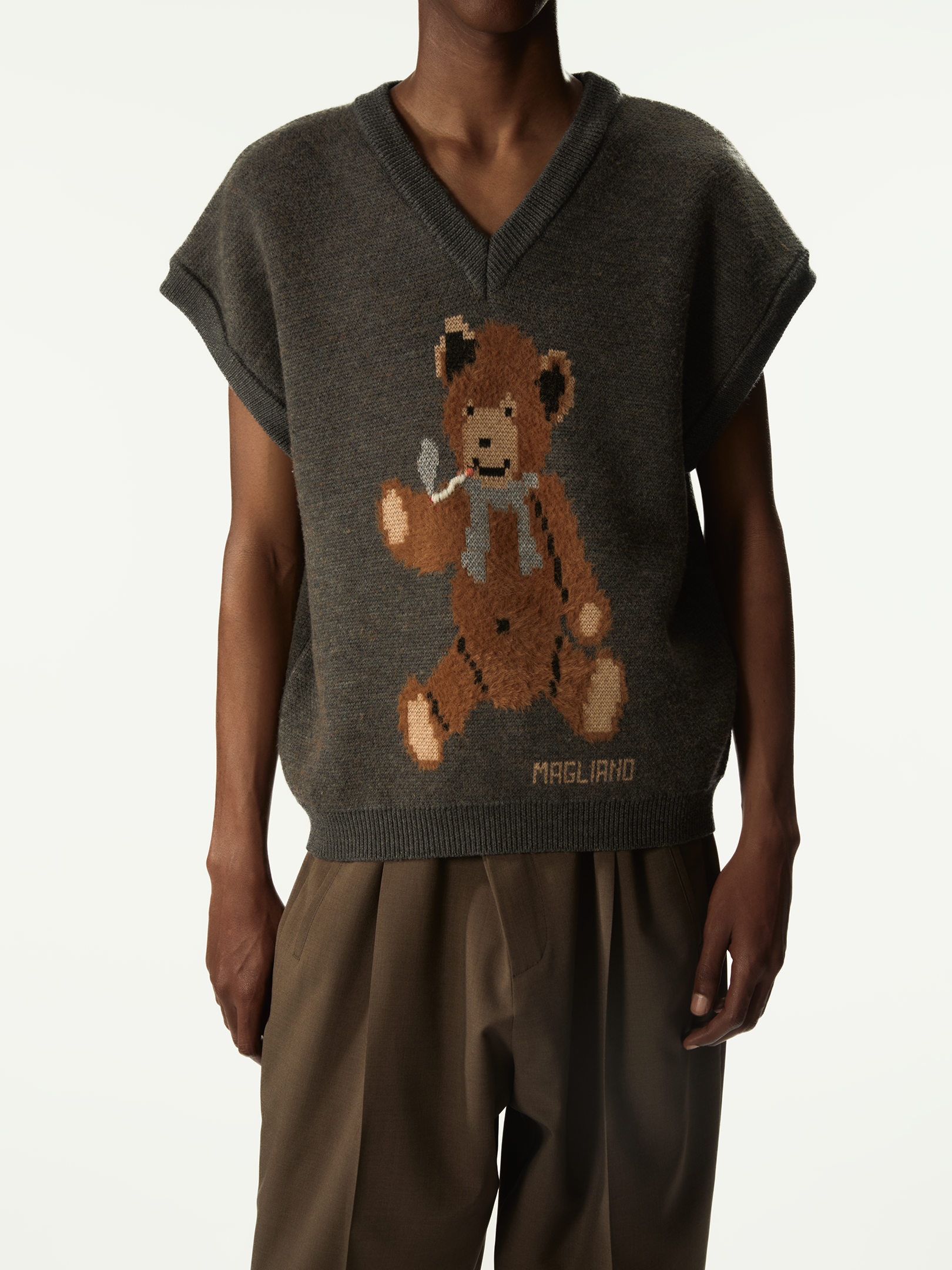 Teddy Bear Vest Hazelnut