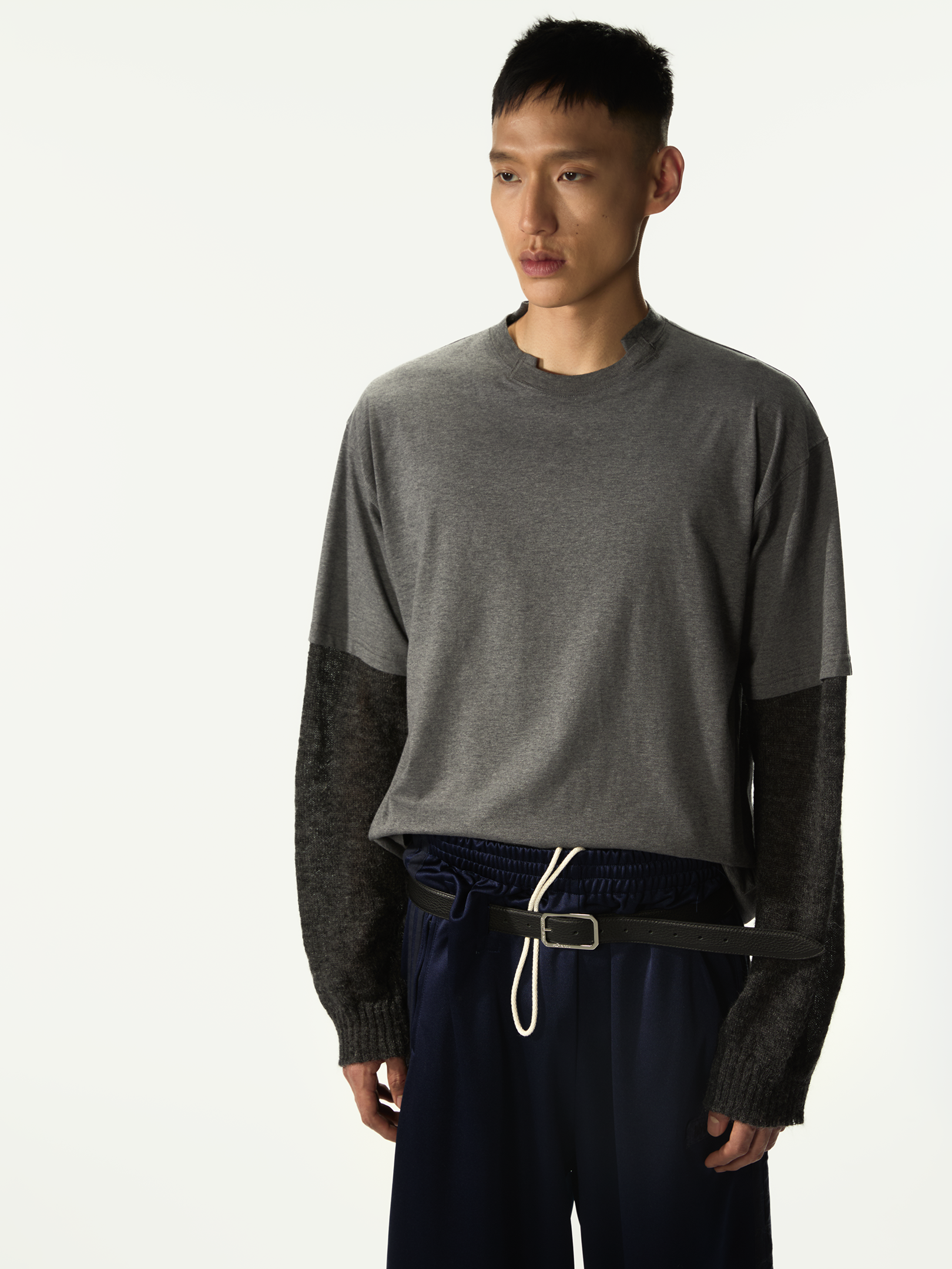 Trauma Knitted Long Sleeve Dark Melange