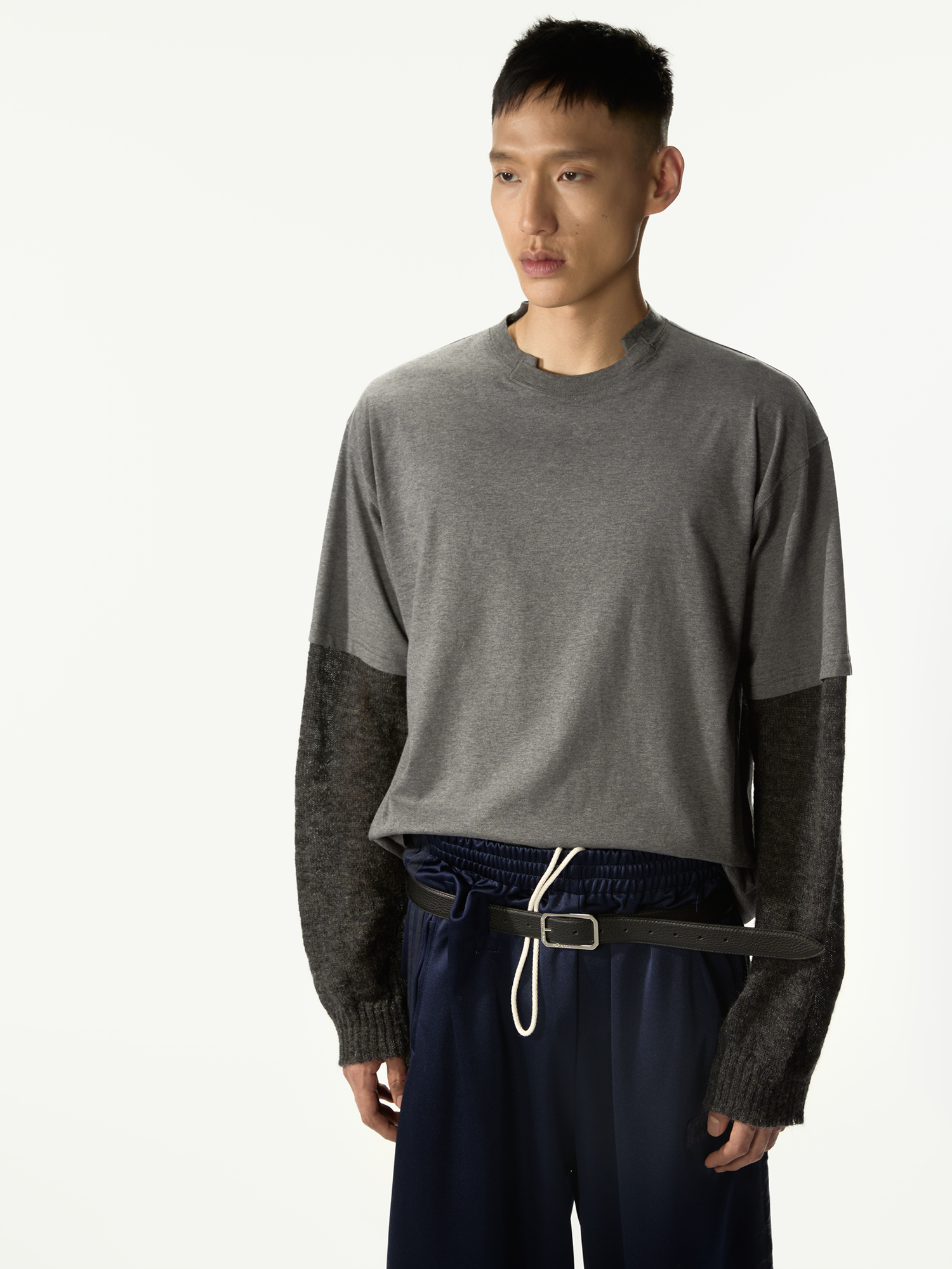 Trauma Knitted Long Sleeve Dark Melange