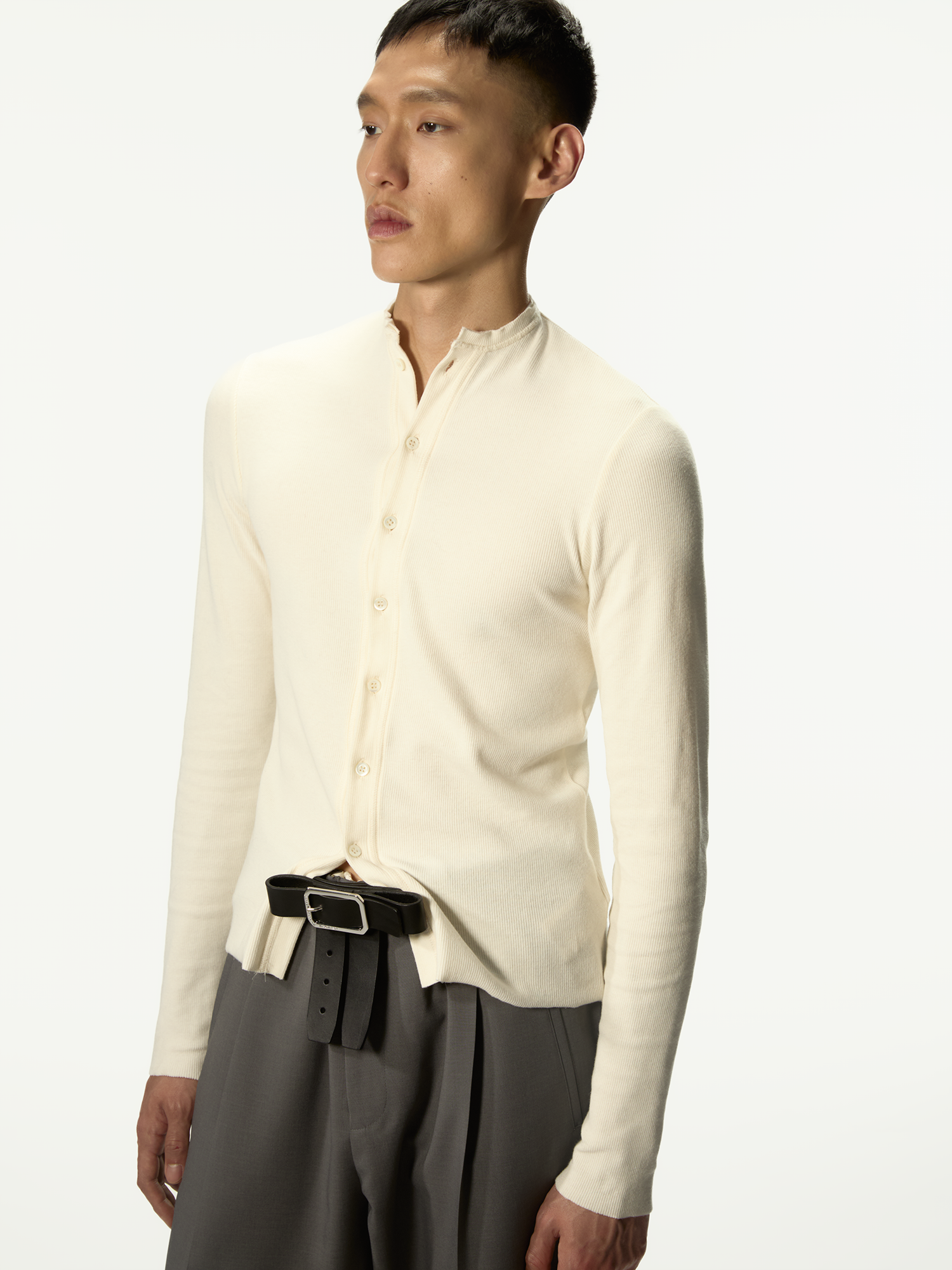 Nudo Serafino Long Sleeve Dirty White