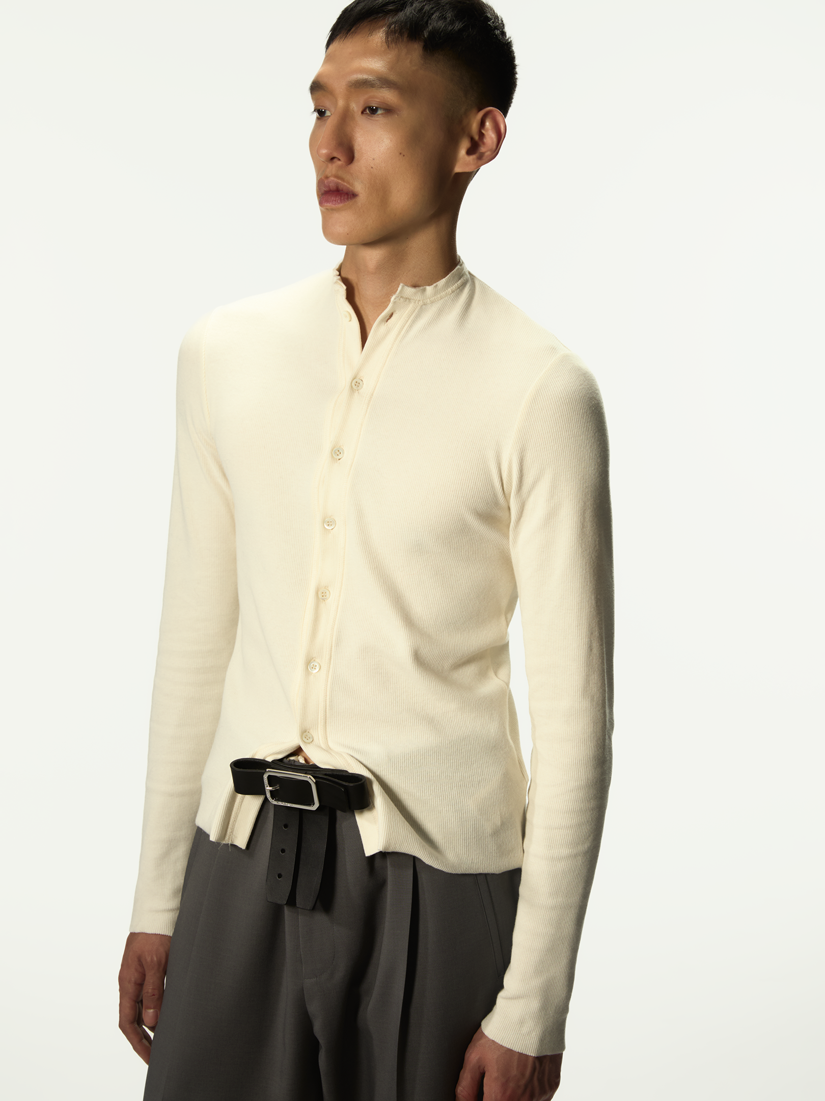 Nudo Serafino Long Sleeve Dirty White