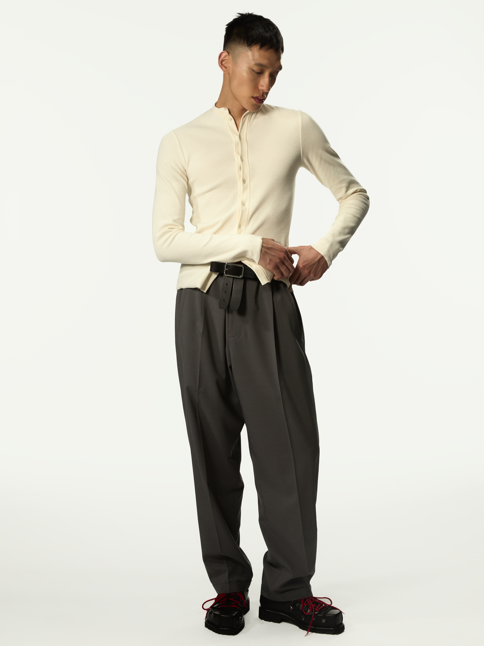 Nudo Serafino Long Sleeve Dirty White