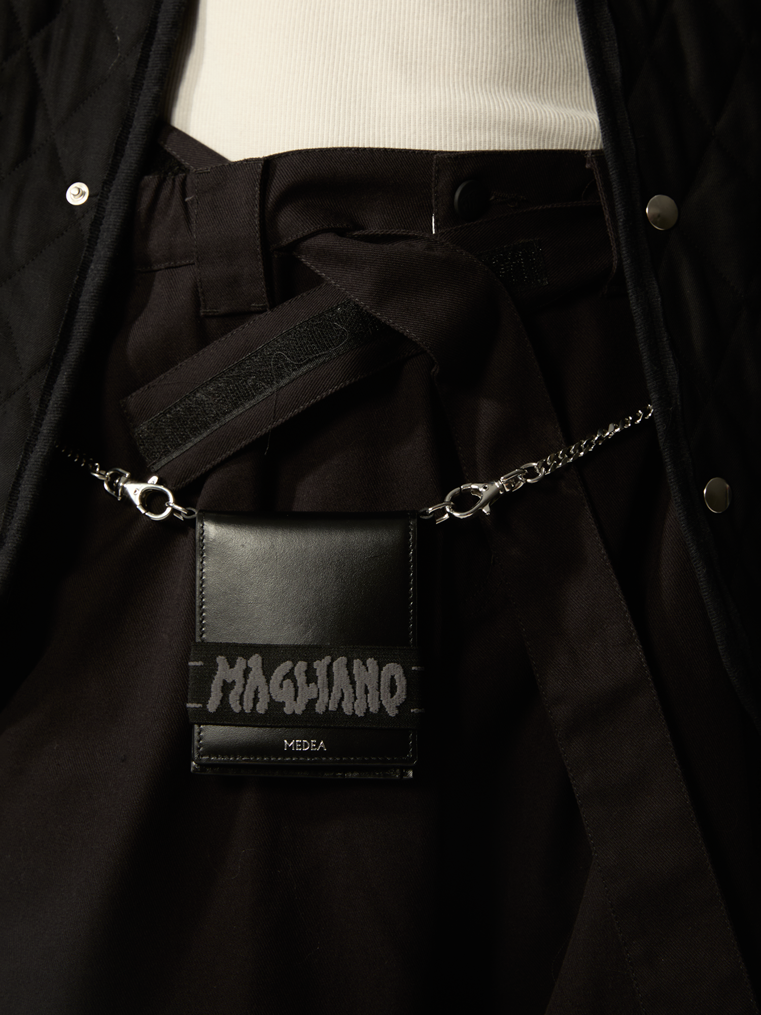 Medea Magliano Wallet On A Chain Black - Magliano