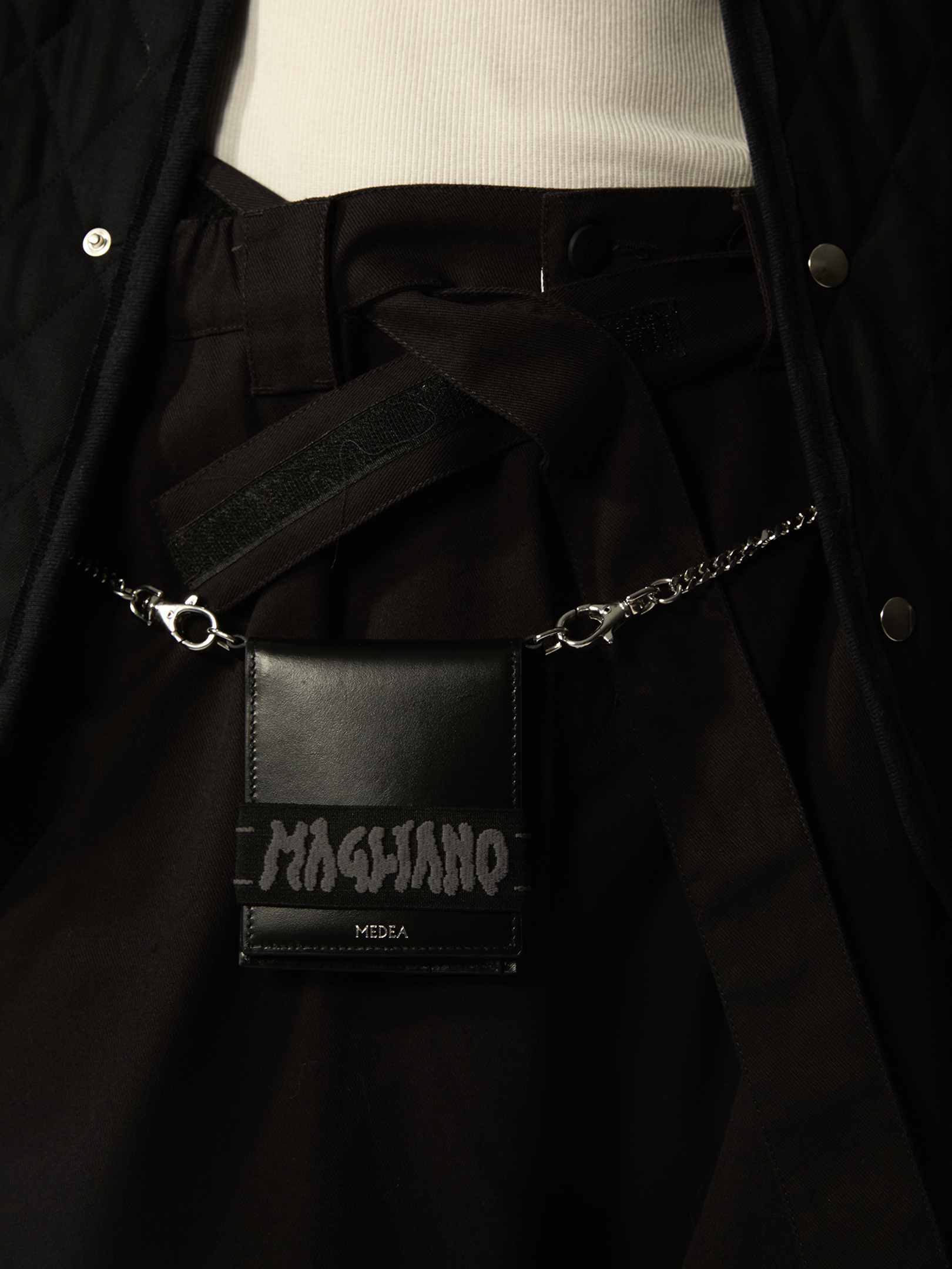 Medea Magliano Wallet On A Chain Black - Magliano