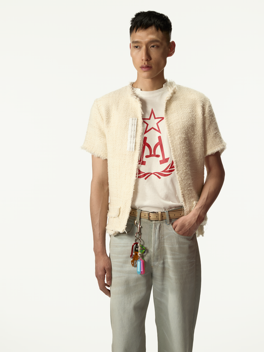 Darkettone Boucle Tee Off White