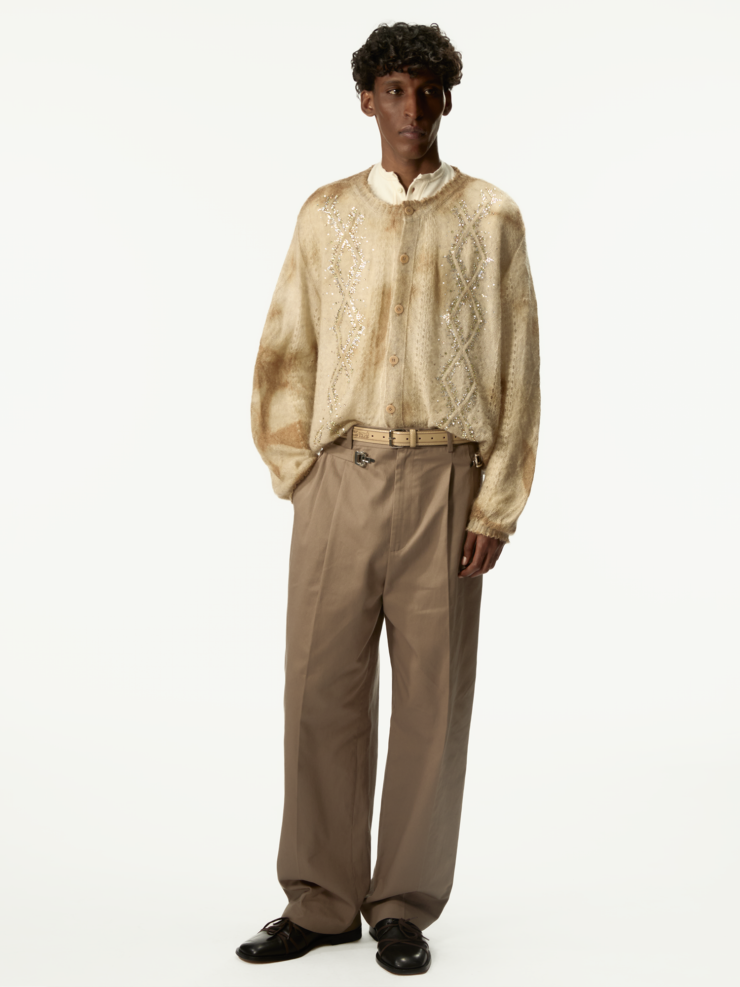 Dusty Swarovski Cardigan Beige