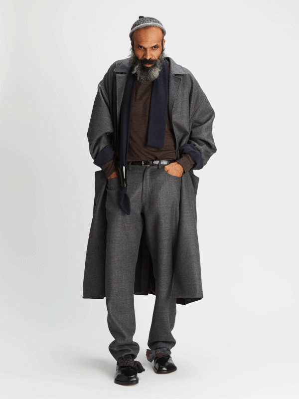 A Big Car Coat Grisaglia Grey